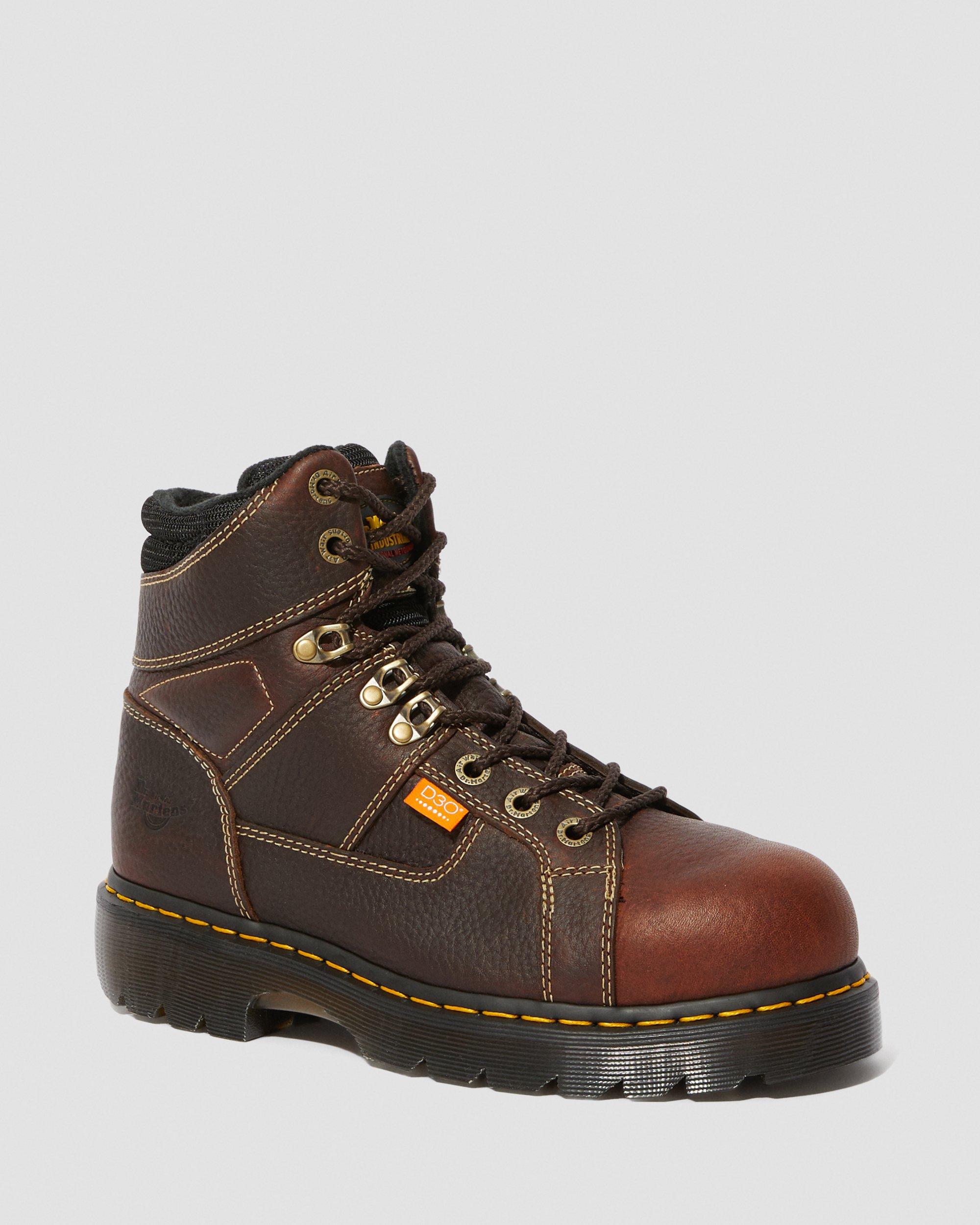 Ironbridge Extra Wide Met Guard Work Boots in TEAK+BLACK | Dr