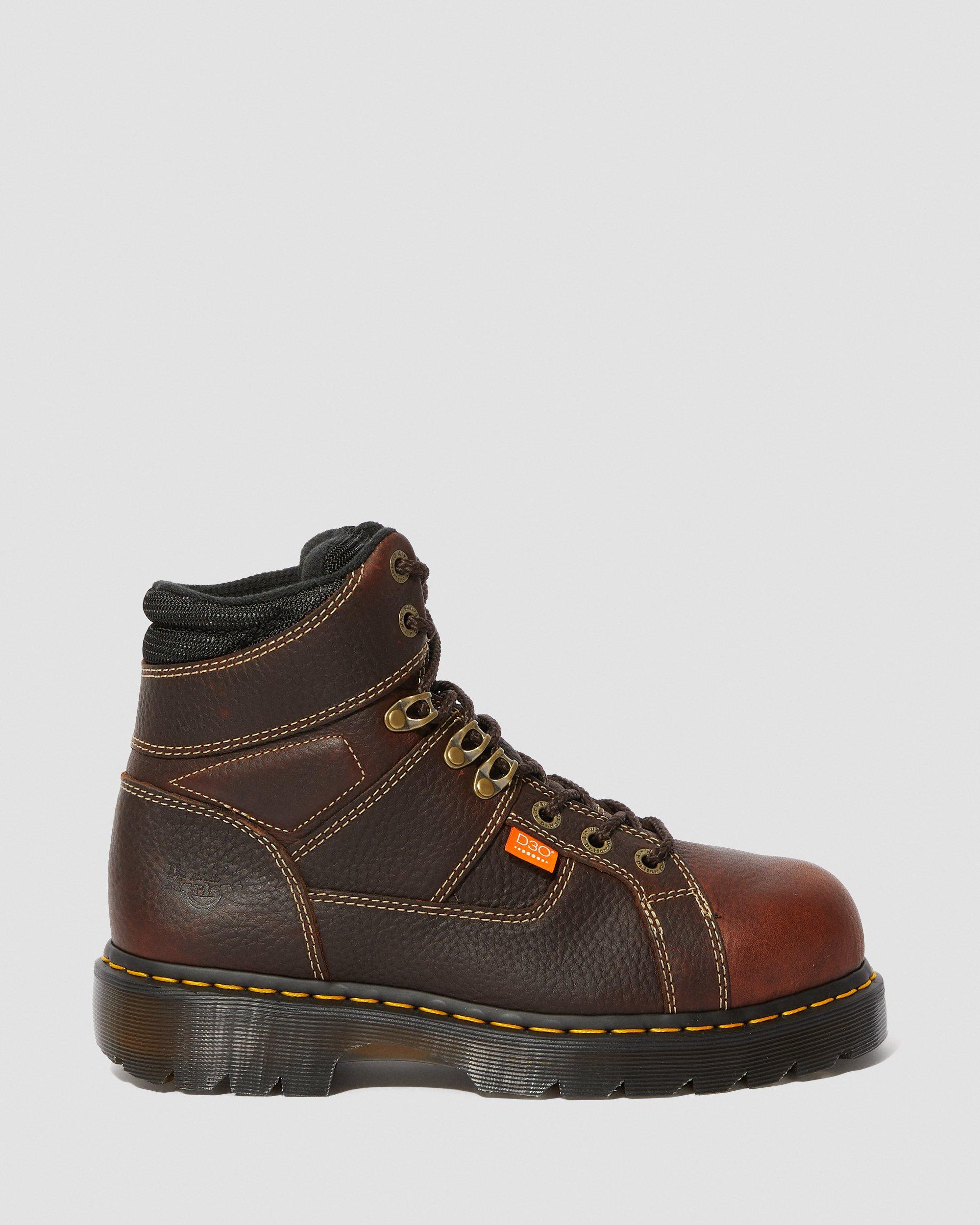 Ironbridge Extra Wide Met Guard Work Boots in TEAK+BLACK | Dr