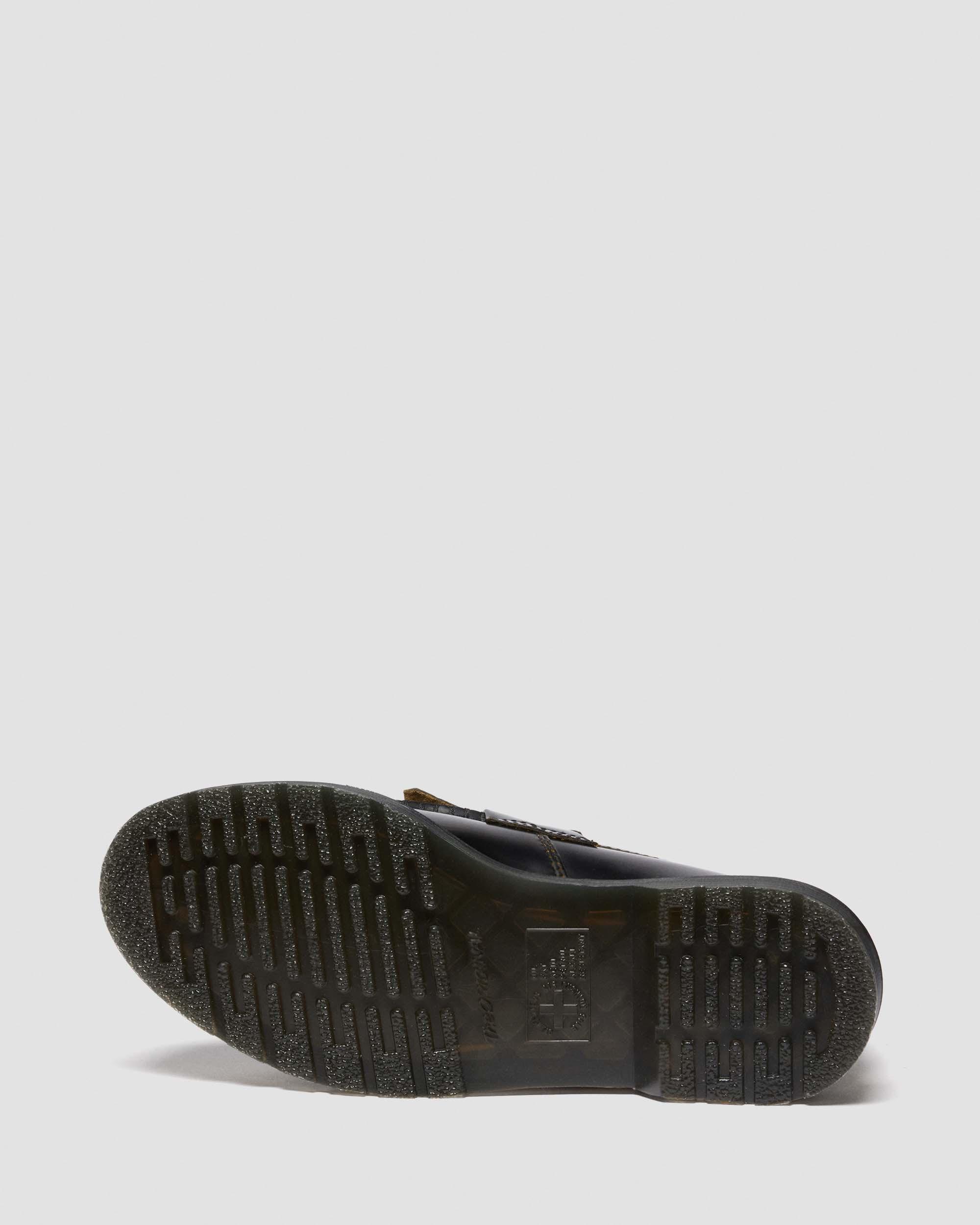 Adrian Tassel Arcadia Rub Off Leder Loafer in Schwarz+Gelb