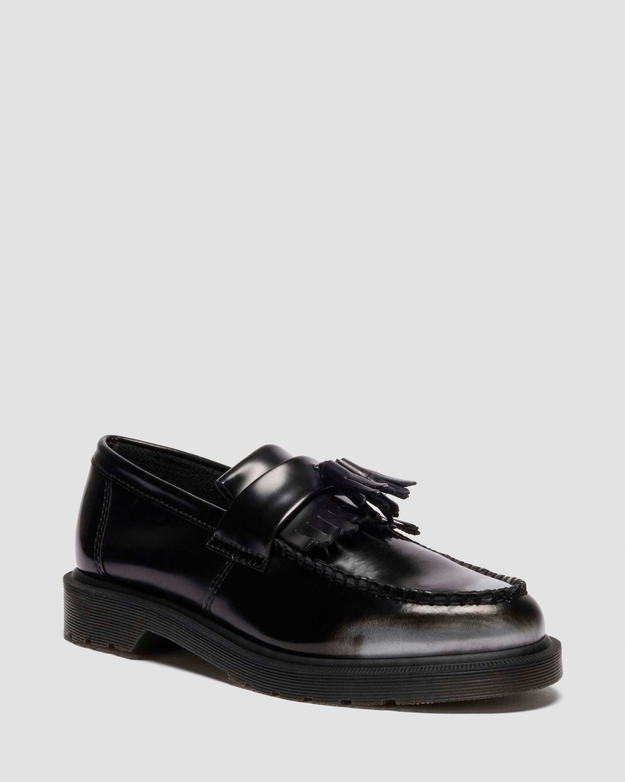 Adrian Tassel Arcadia Rub Off Leder Loafer in Schwarz+Gelb