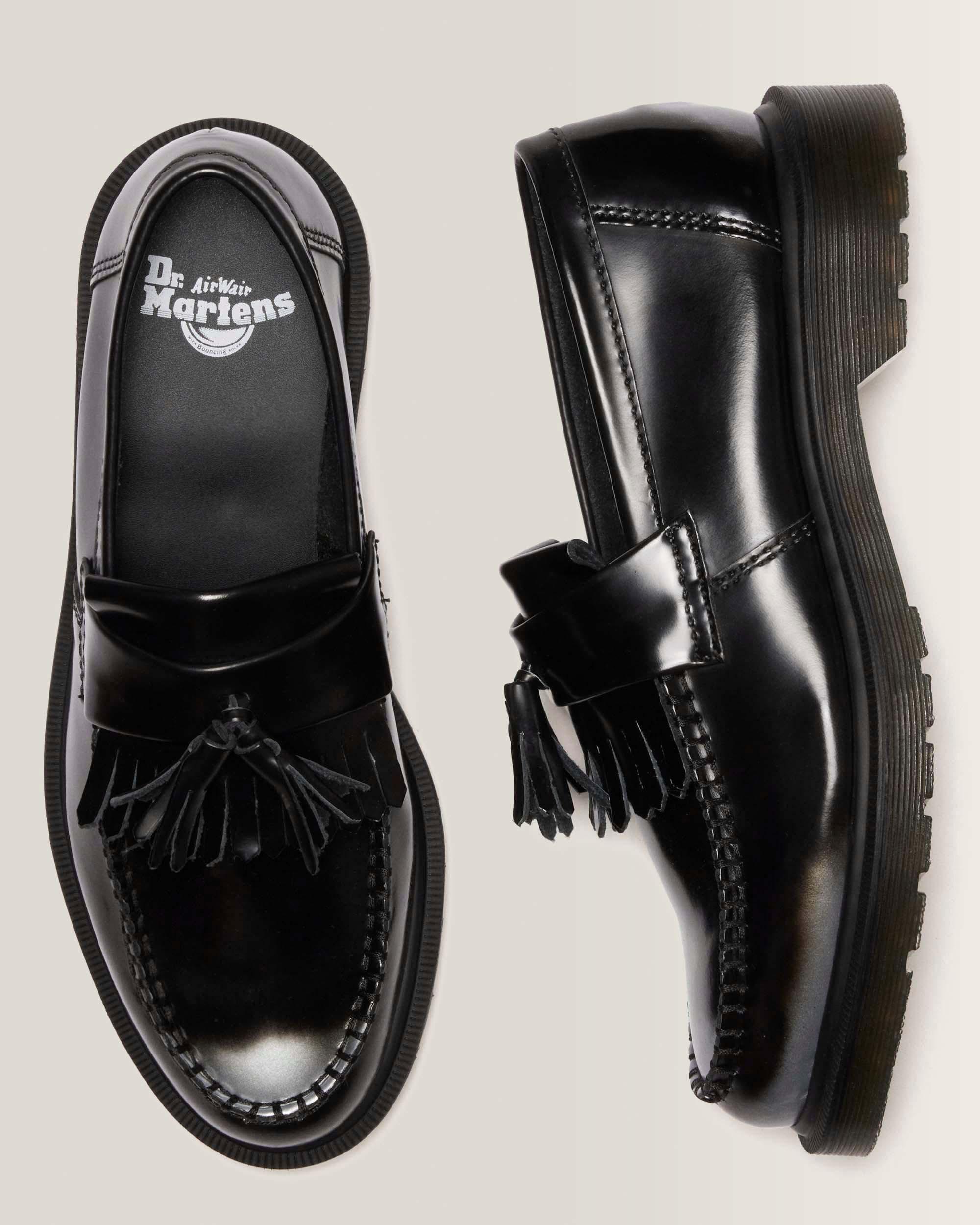 Adrian Tassel Arcadia Rub Off Leather Loafers in Silver | Dr  display picture 3