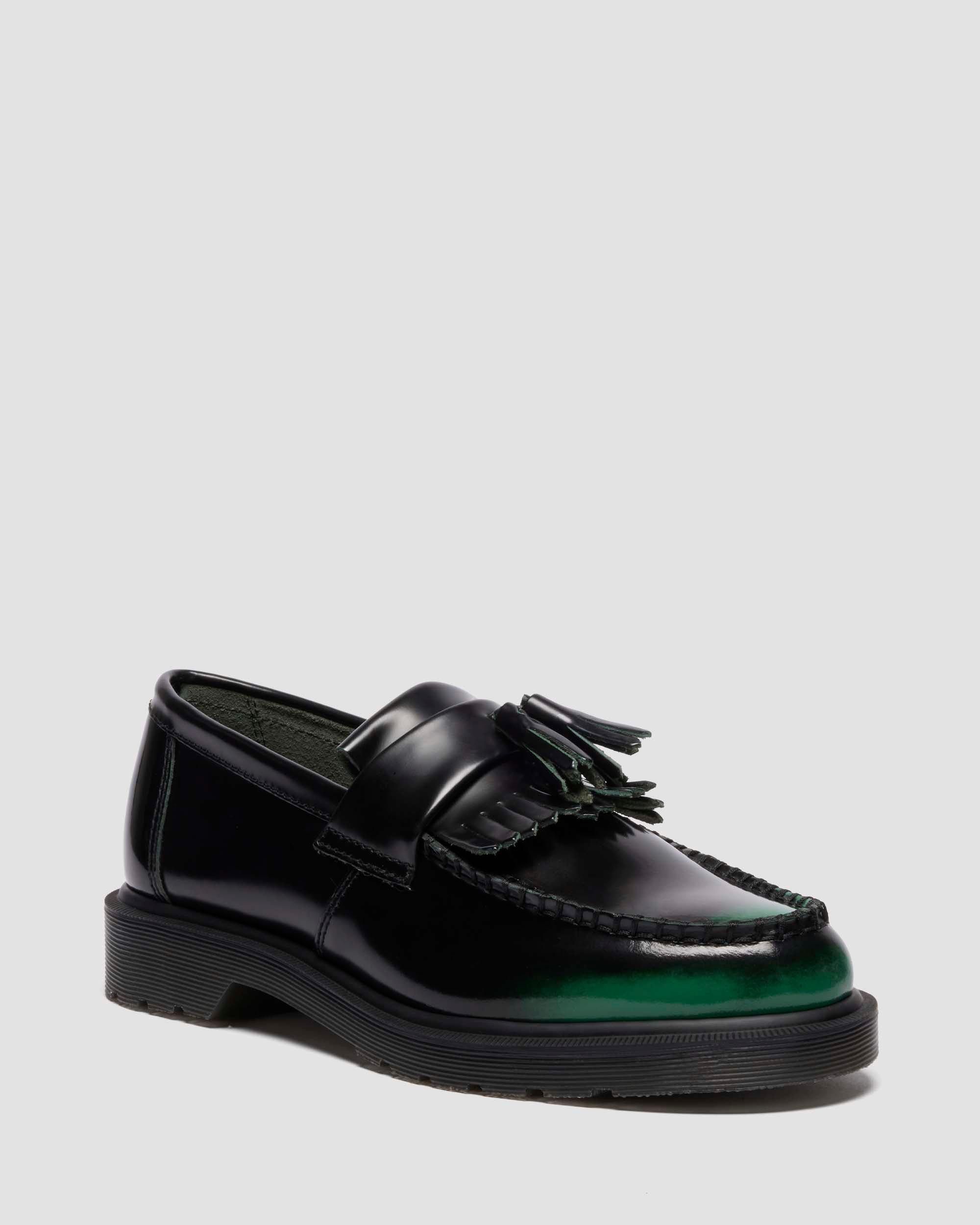 Adrian Tassel Arcadia Rub Off Leder Loafer in Schwarz+Gelb