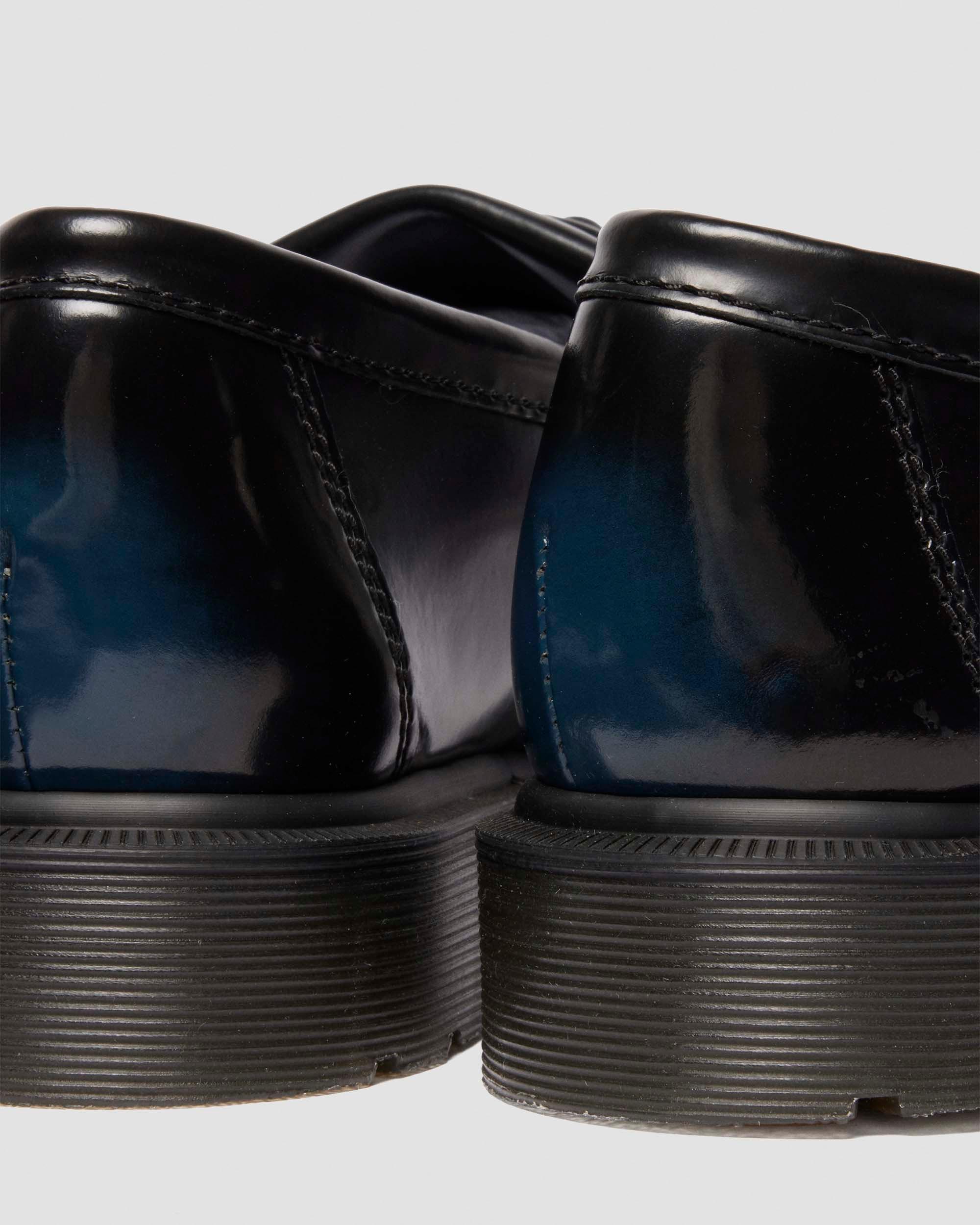 Adrian Tassel Arcadia Rub Off Leder Loafer in Marineblau