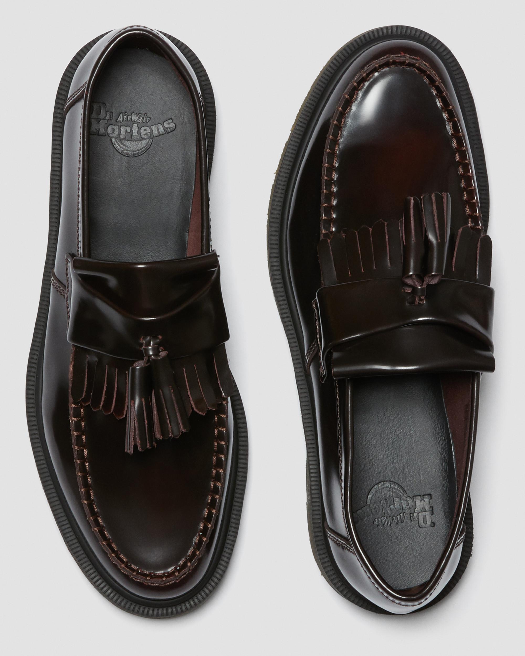 Adrian Arcadia Leder Tassel Loafer in Cherry Red
