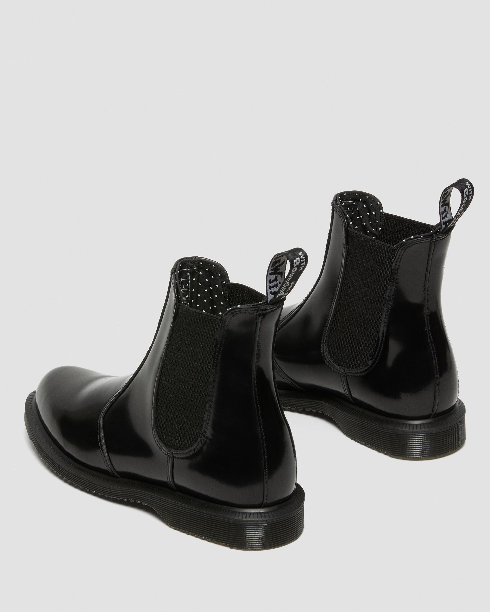 FLORA SMOOTH LEATHER CHELSEA BOOTS in BLACK | Dr. Martens™