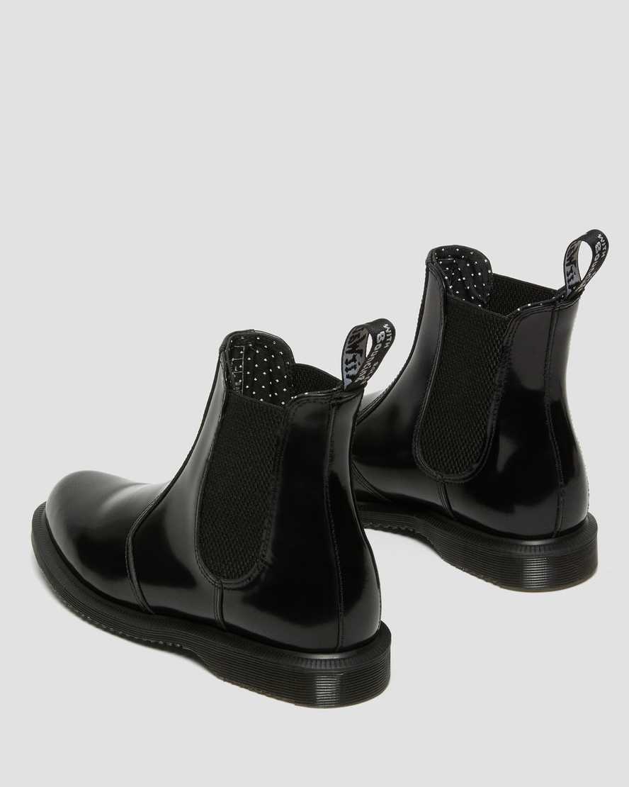 FLORA BLACKFlora Leder Chelsea Boots Dr. Martens
