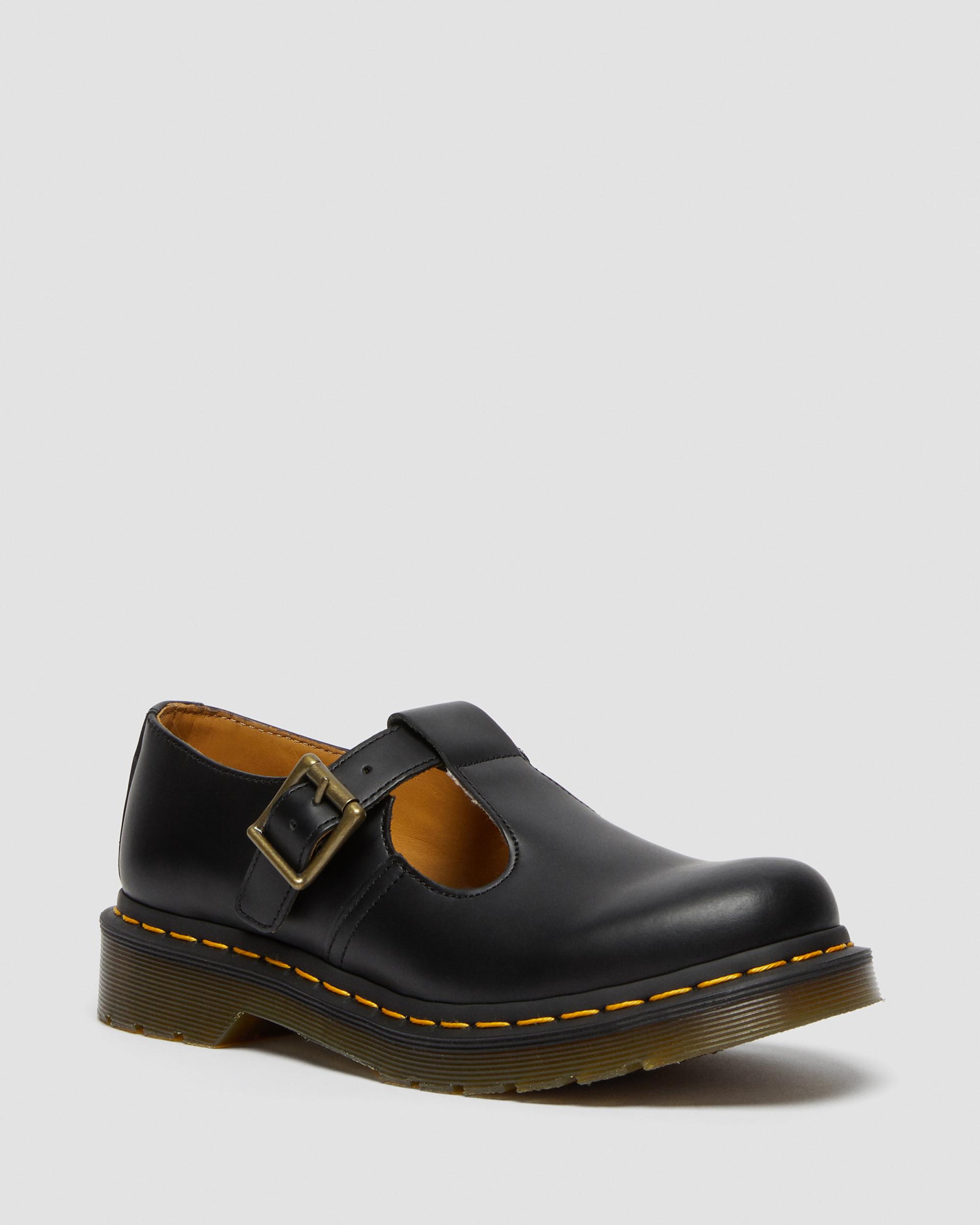 Polley Smooth Leather Mary Janes in Black | Dr. Martens