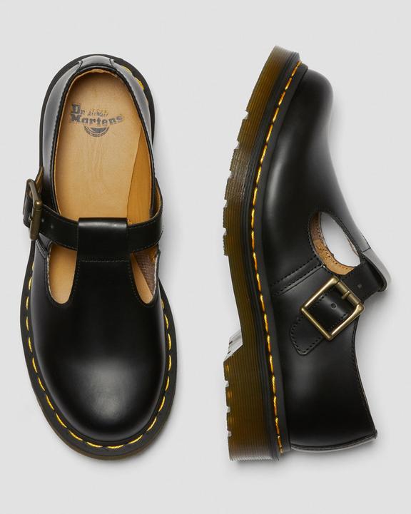 Polley Smooth-läder Mary Jane-skor i svartPolley Smooth-läder Mary Jane-skor Dr. Martens