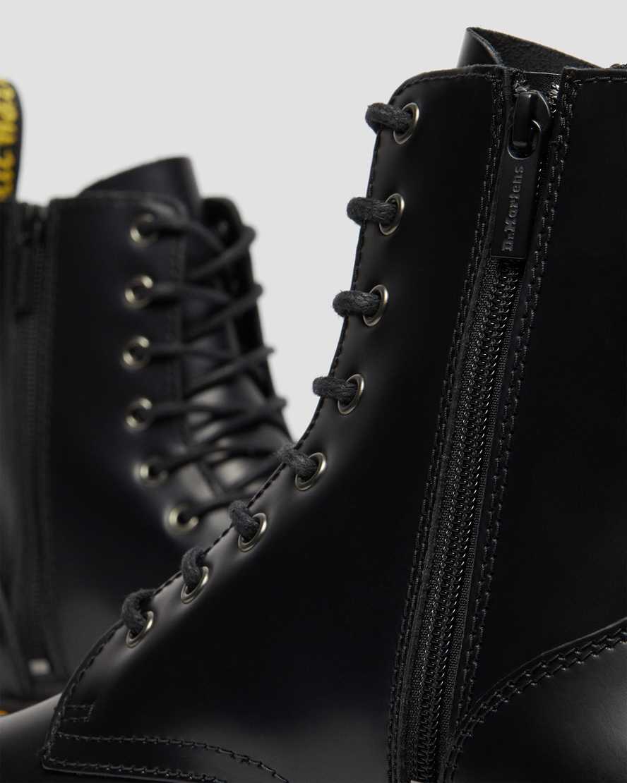 Jadon Black Smooth Leather Platform BootsBotas con plataforma Jadon en piel Dr. Martens
