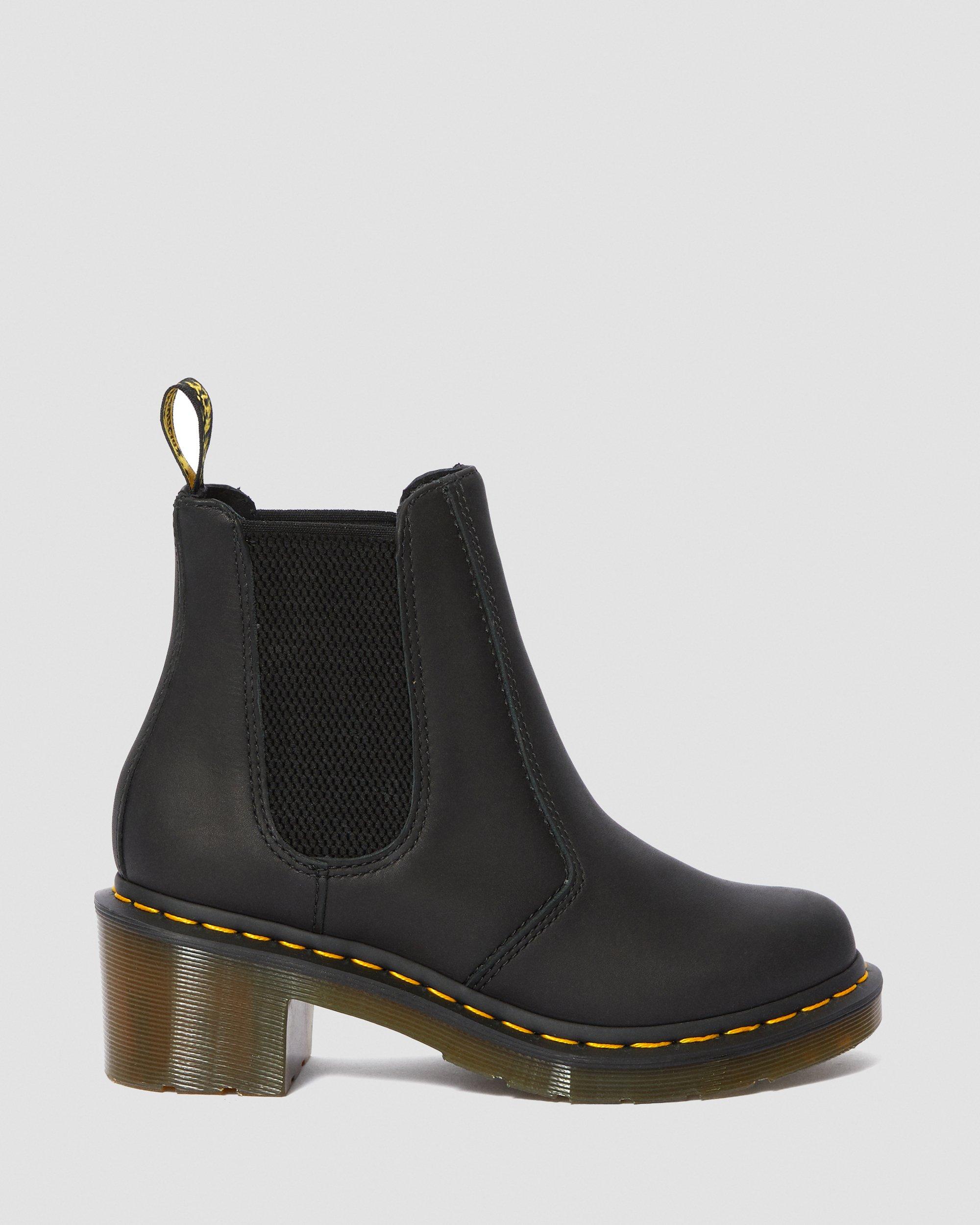 Cadence Greasy Heeled Chelsea Boots | Dr. Martens
