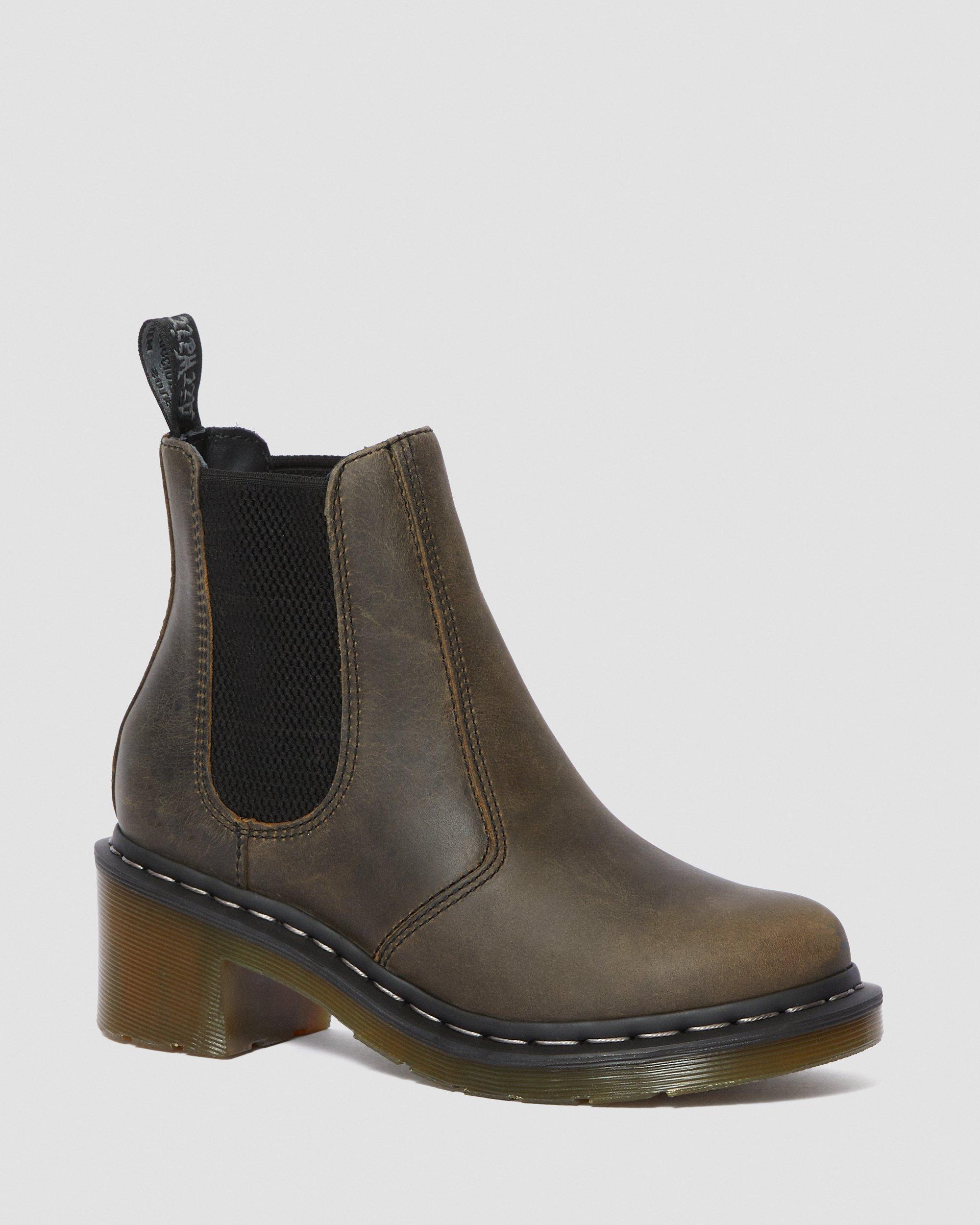 Cadence Greenland Heeled Chelsea Boots in Black | Dr. Martens