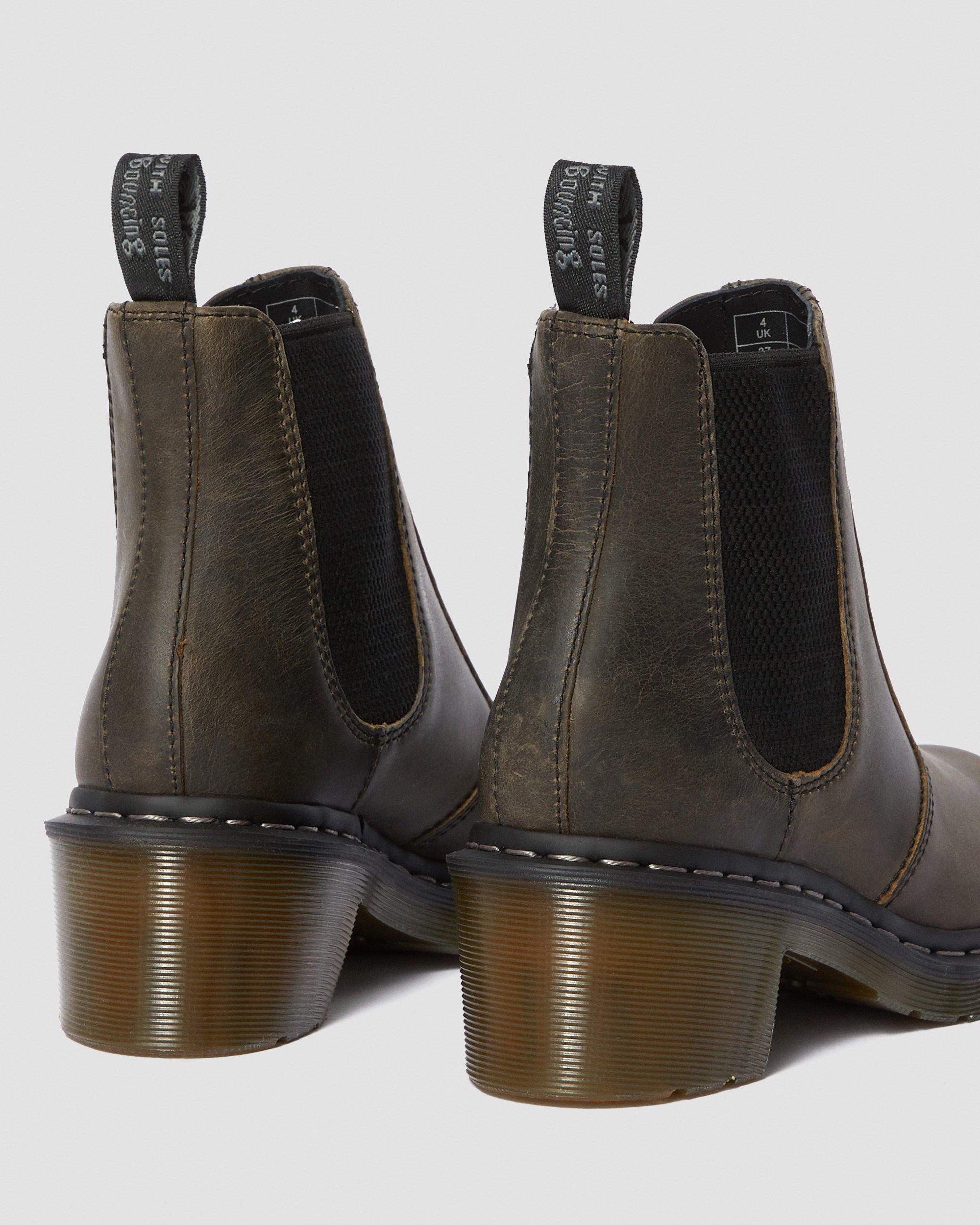 Cadence Greenland Heeled Chelsea Boots in BLACK | Dr. Martens™