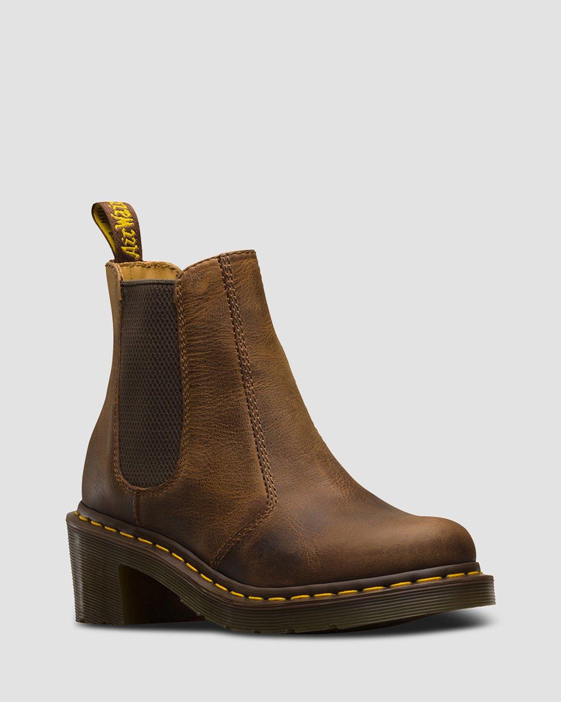 Cadence Greenland Heeled Chelsea Boots in TAN | Dr. Martens™