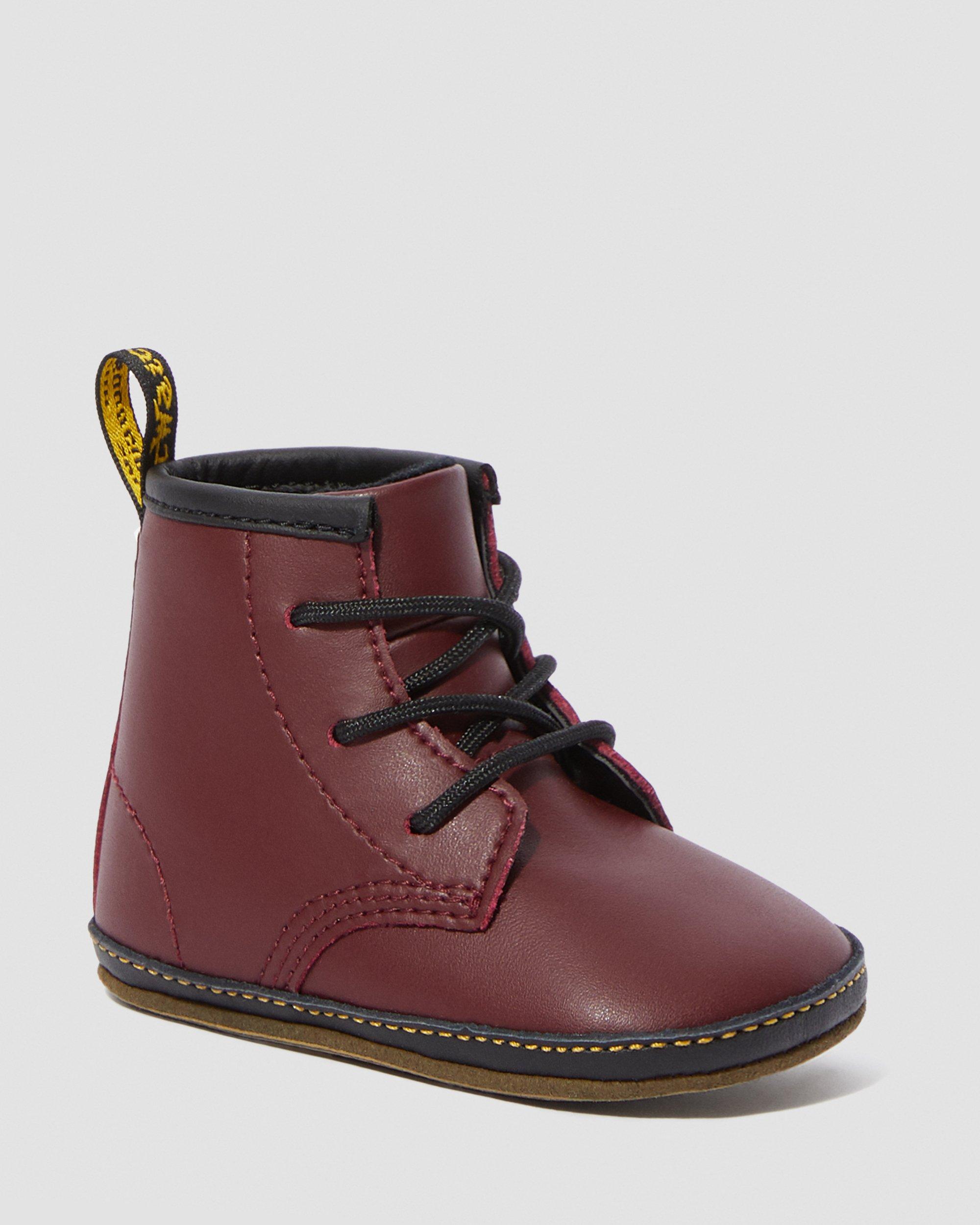 Newborn 1460 Auburn Leather Booties