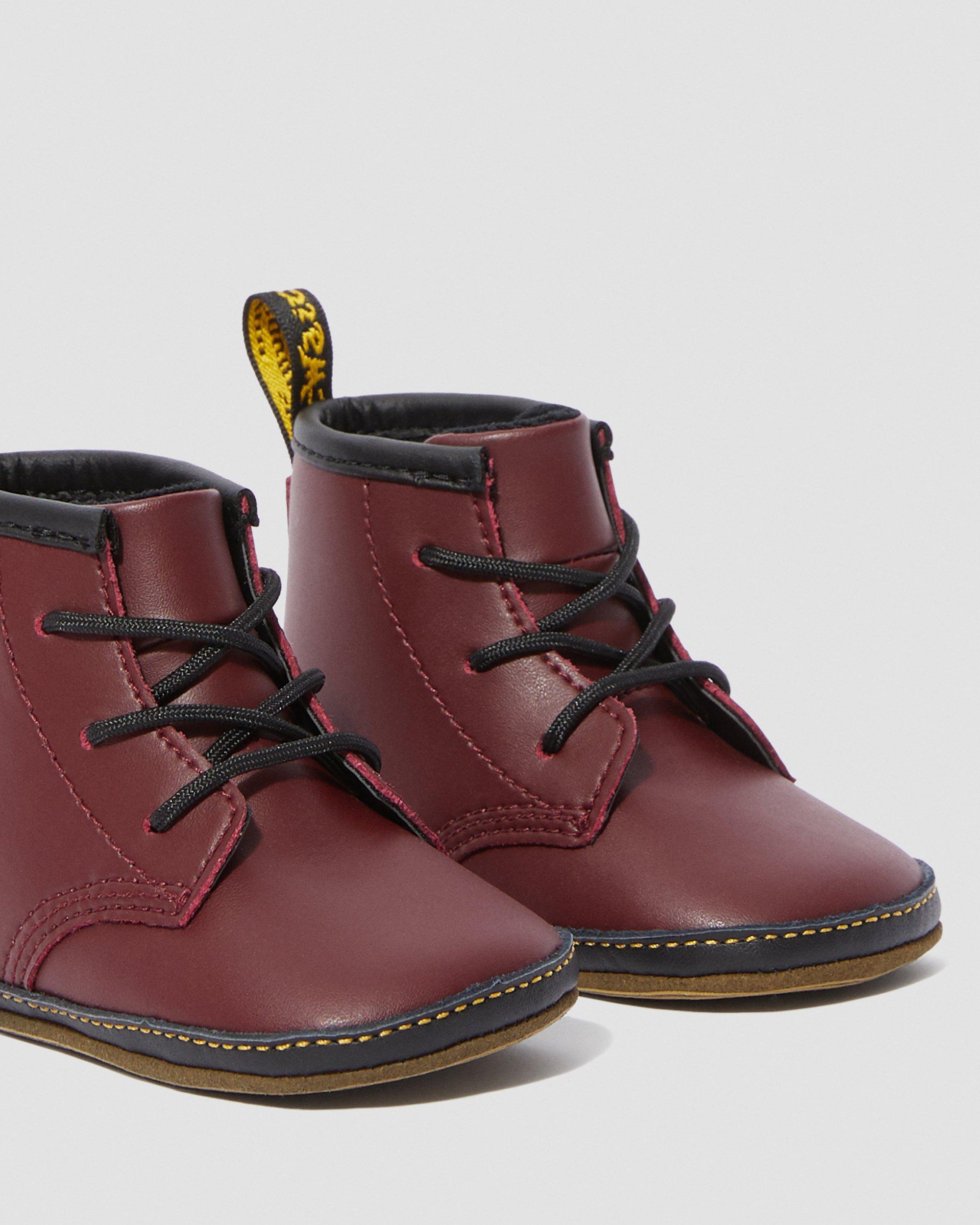 Newborn 1460 Auburn Leather Booties