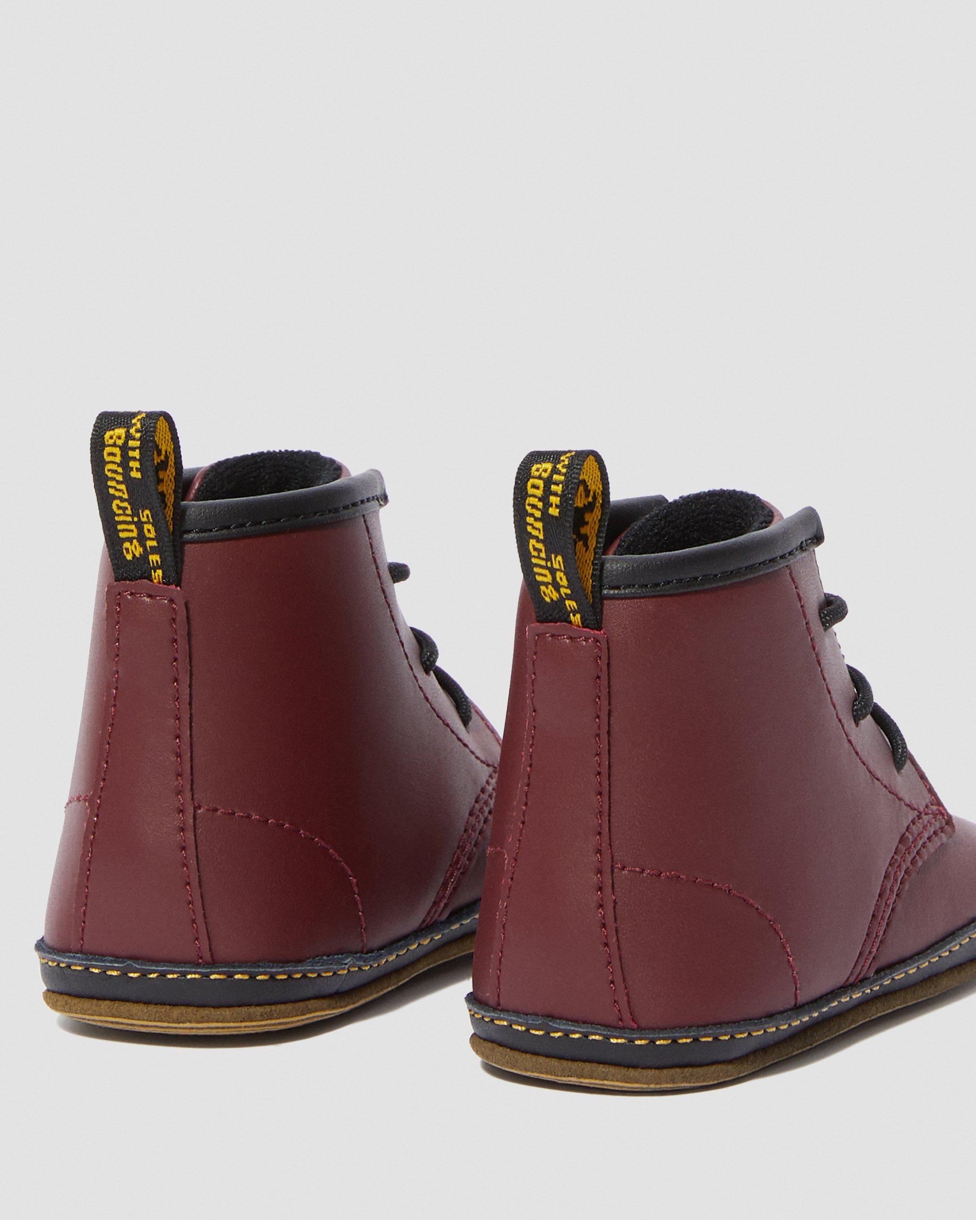 Newborn 1460 Auburn Leather Booties
