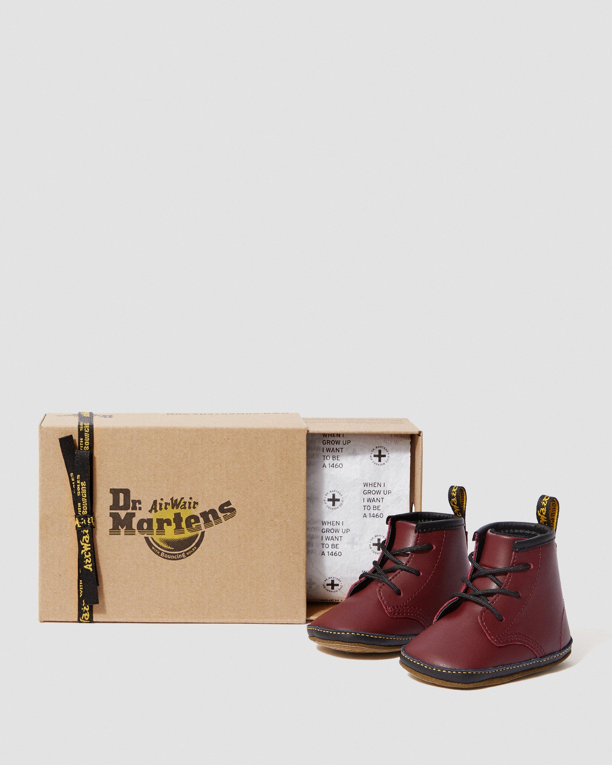 Newborn 1460 Auburn Leather Booties