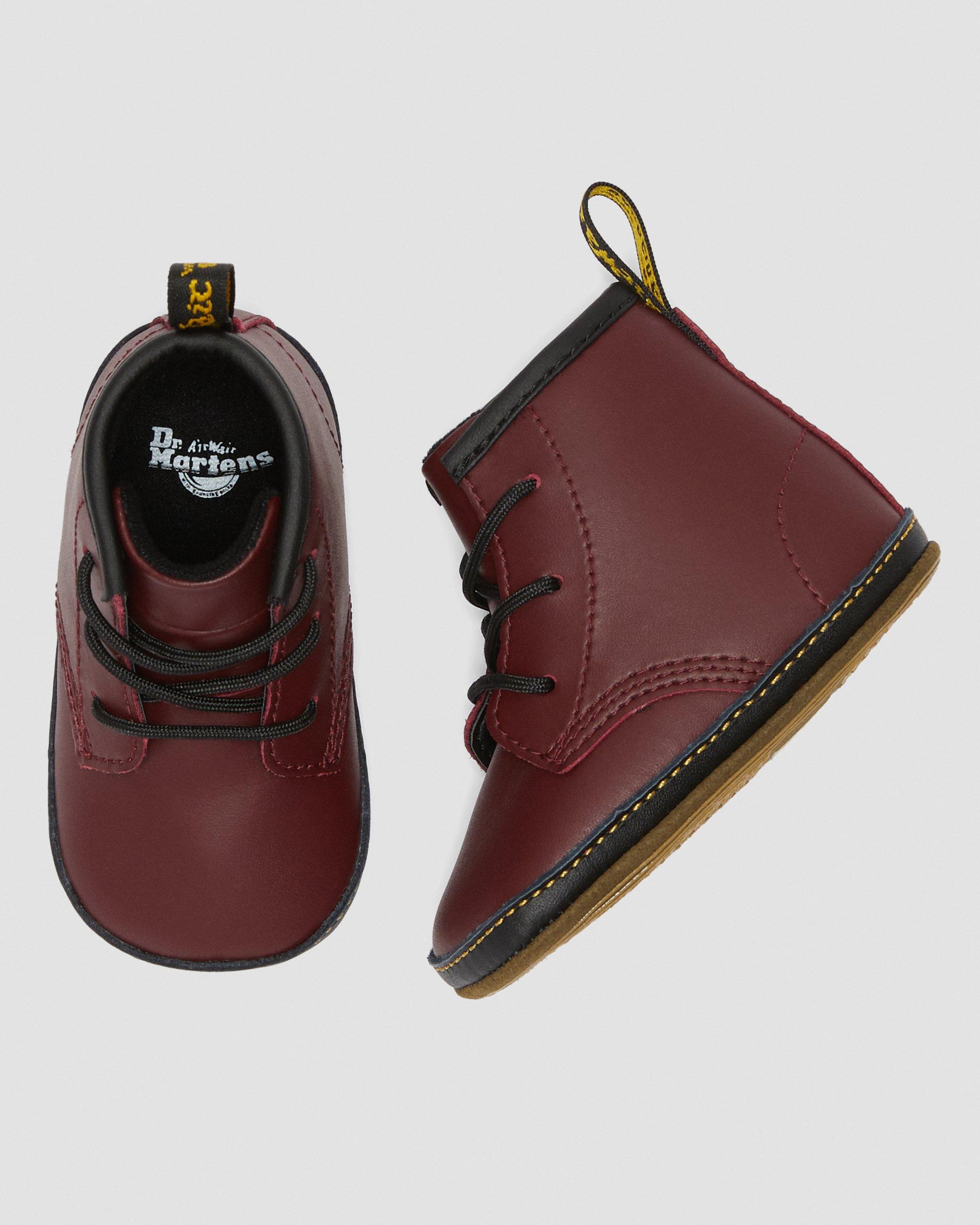 Newborn 1460 Auburn Leather Booties