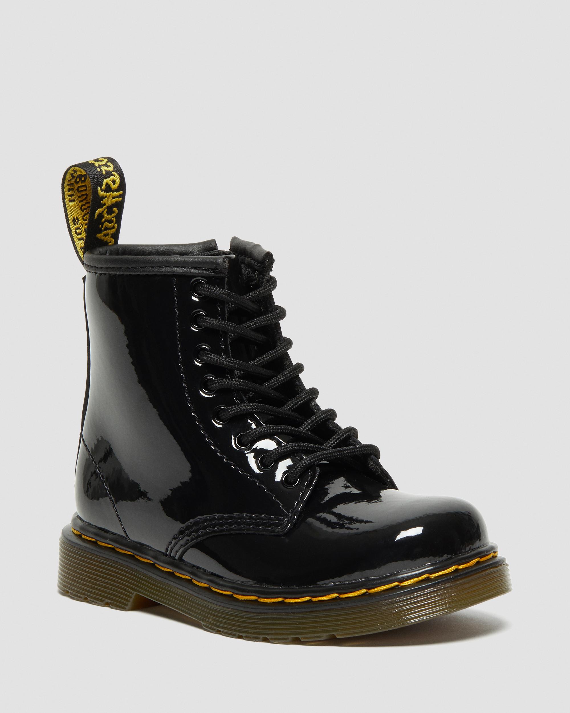 Toddler 1460 Patent Leather Lace Up Boots in Black | Dr. Martens