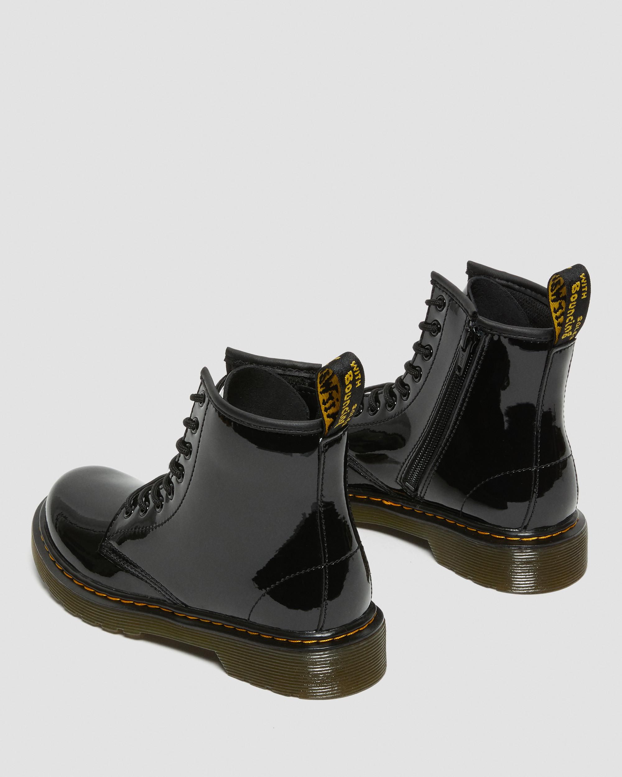 Junior 1460 Patent Leather Lace Up Boots in Black | Dr. Martens