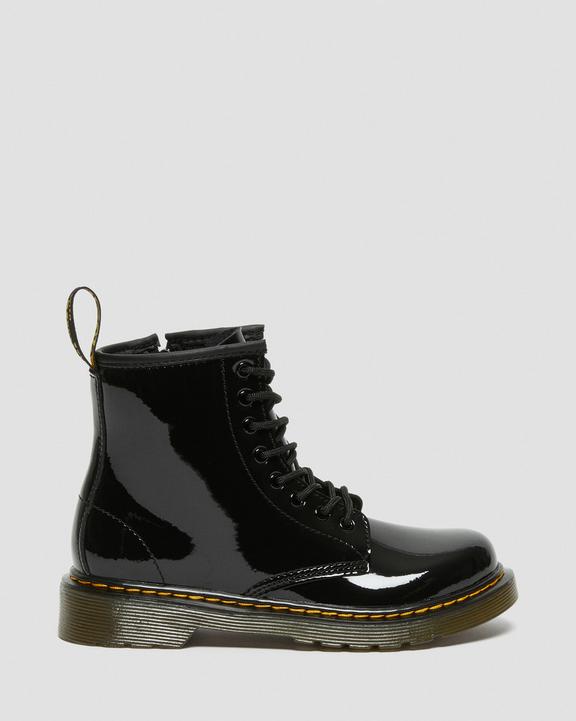 Junior 1460 Patent Leather Lace Up Boots in Black | Dr. Martens Junior 1460 Patent Leather Lace Up Boots in Black | Dr. Martens