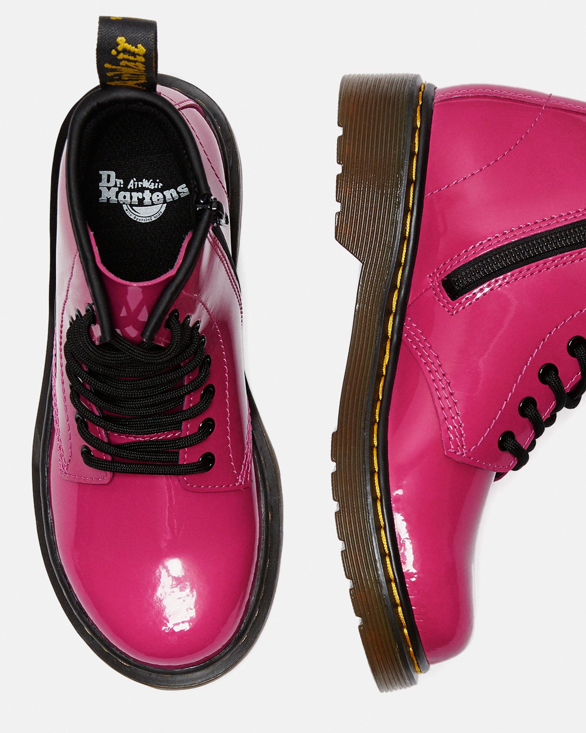 Boots 1460 en cuir verni à lacets Junior