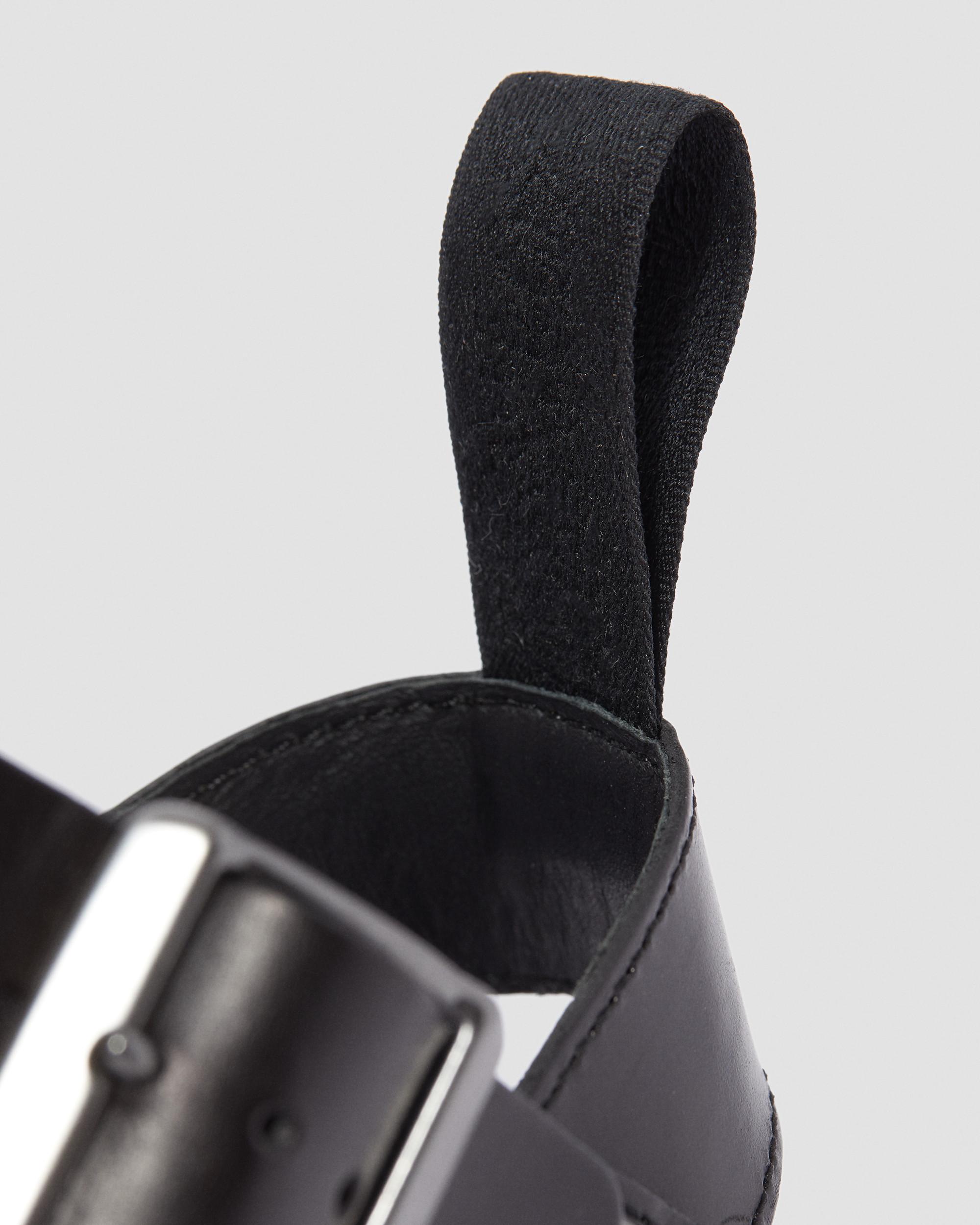 Gryphon Brando Leather Strap Sandals in Black
