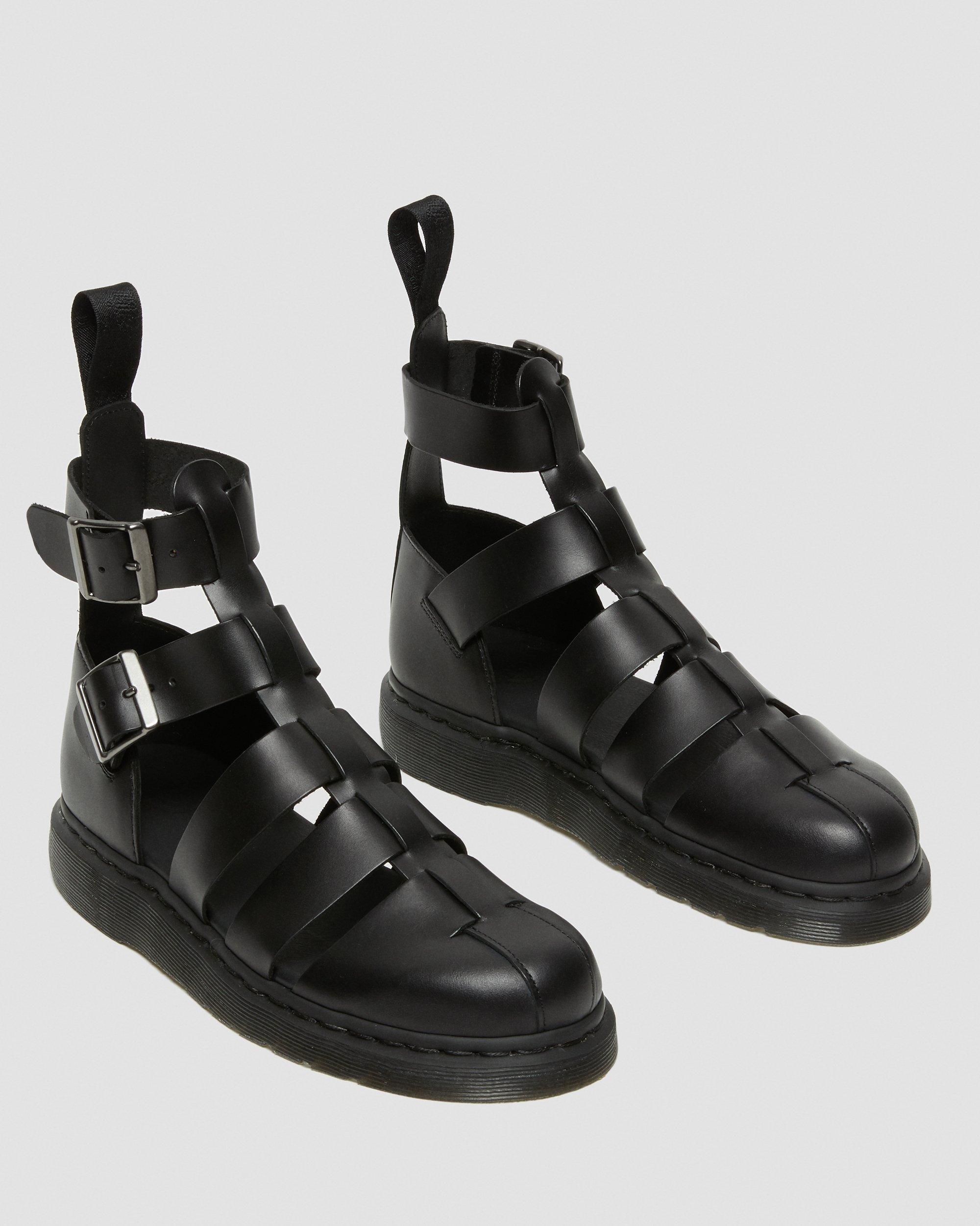 Geraldo Leather Gladiator Sandals, Black | Dr. Martens