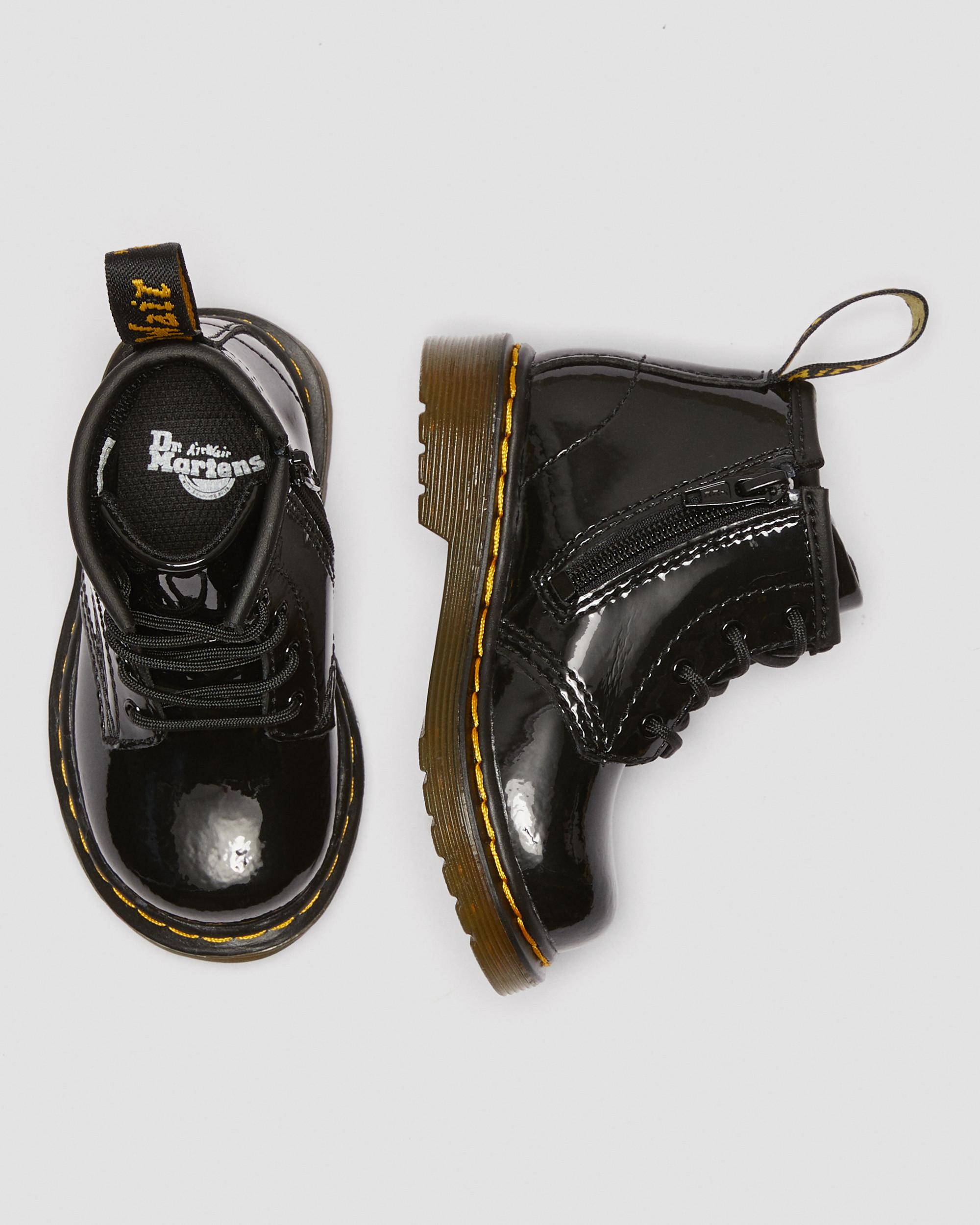 Musta Infant 1460 Patent Leather Lace Up -maiharit