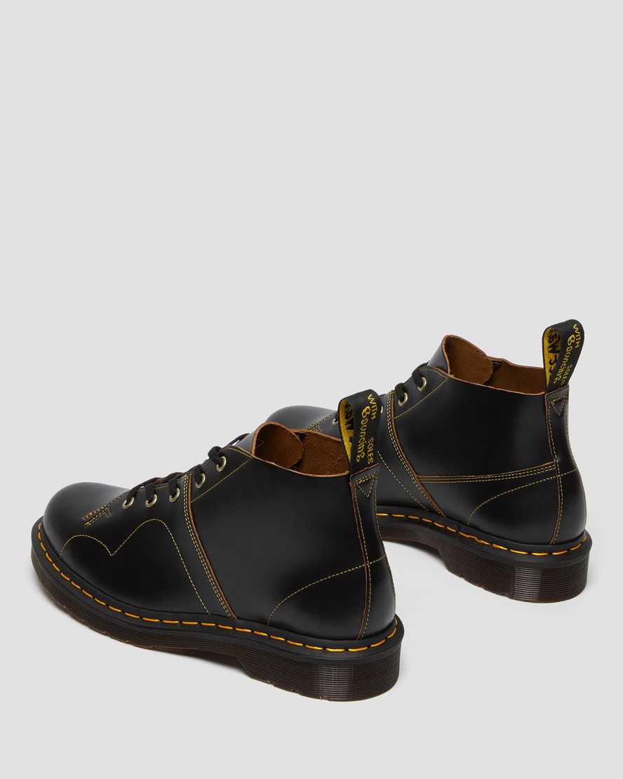 Church Vintage Smooth Leather Monkey Boots BlackChurch Vintage Smooth Leather Monkey Boots Dr. Martens
