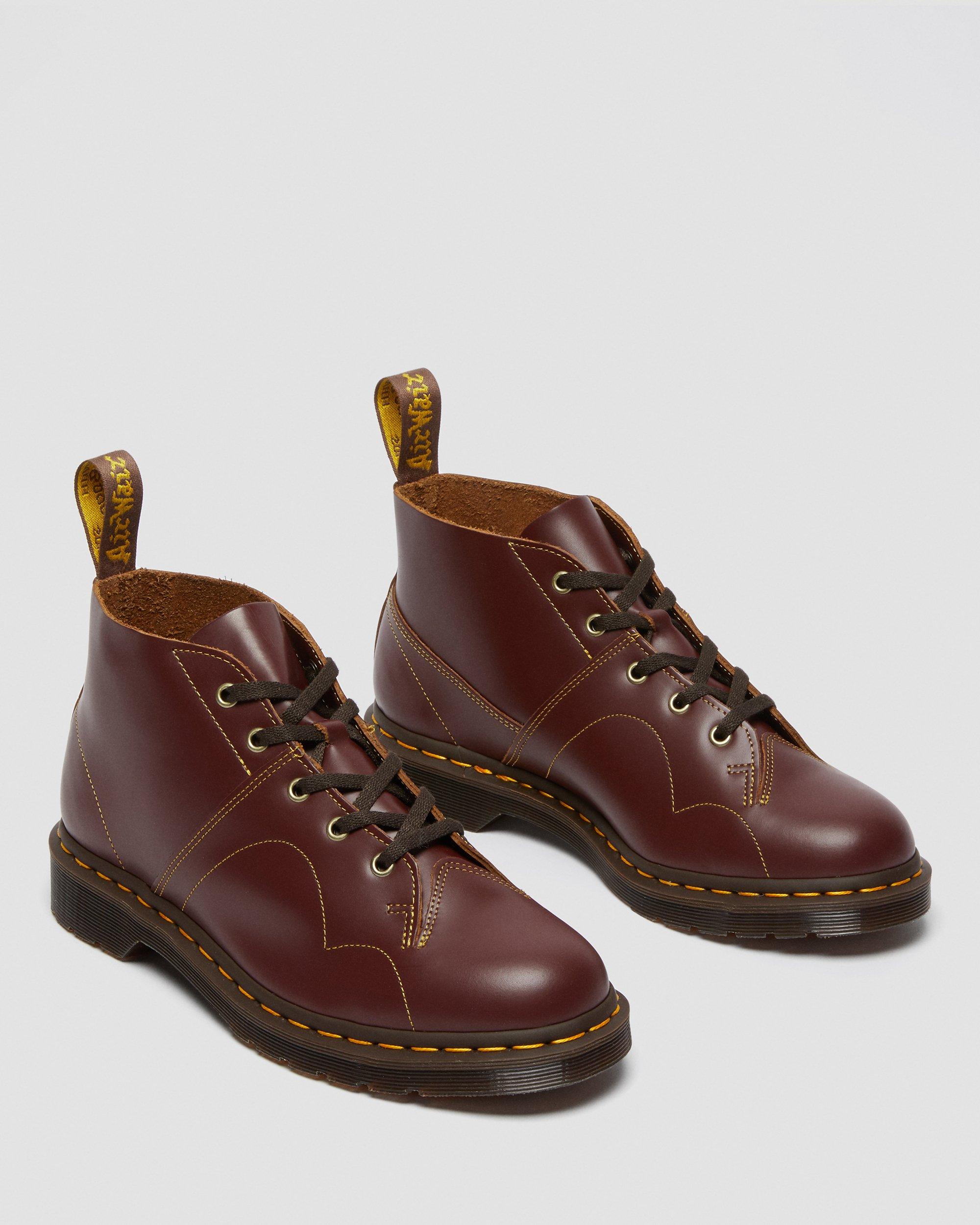 UK4 Dr.Martens CHURCH 革靴 Church Vintage Monkey Boots in OXBLOOD | Dr. Martens™