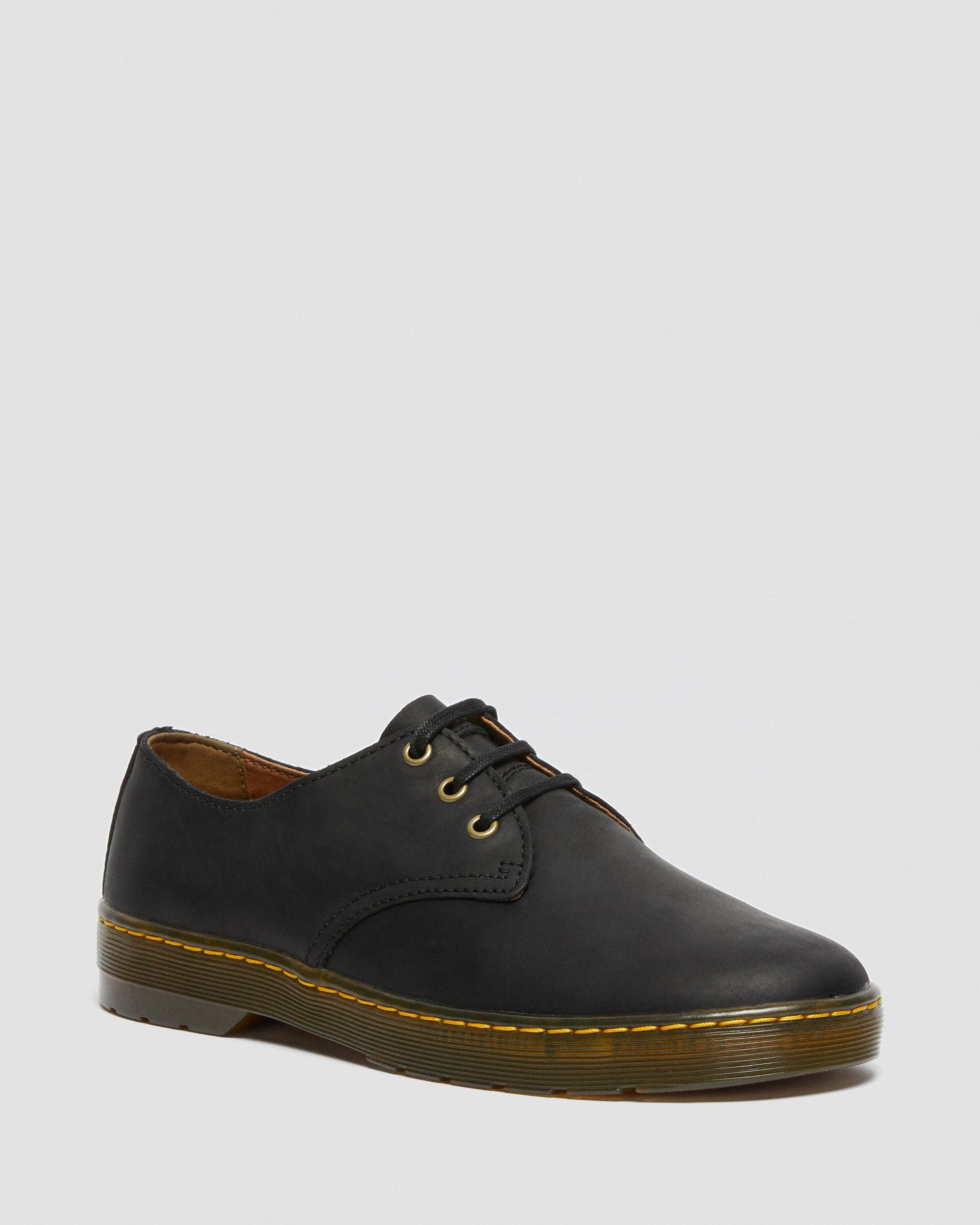 Coronado Men's Wyoming Leather Casual Shoes in Black | Dr. Martens