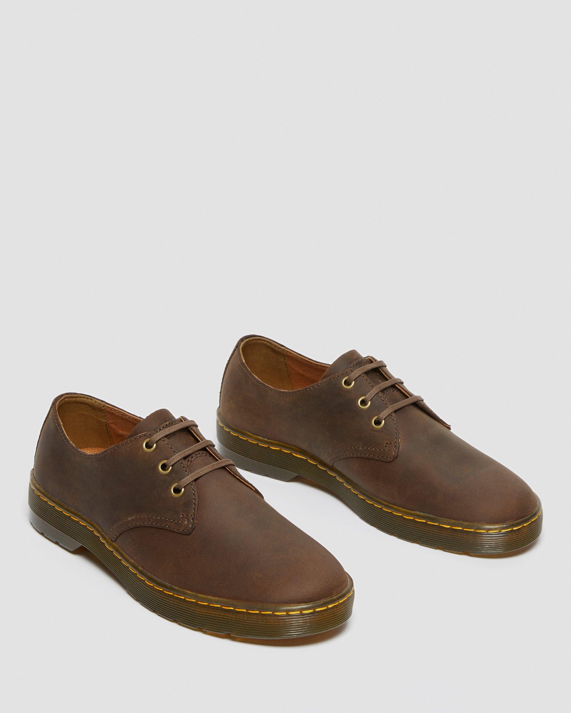 Coronado Men's Crazy Horse Leather Casual Shoes in DARK BROWN | Dr