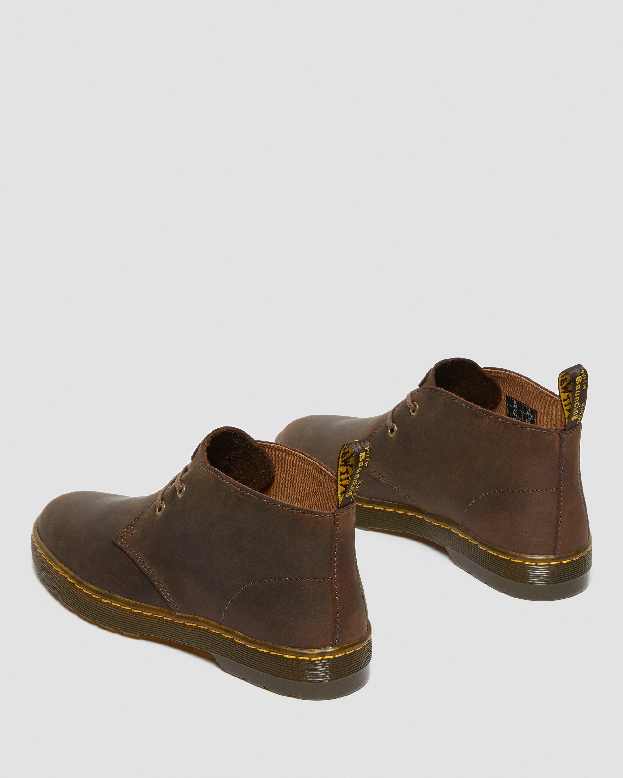 Cabrillo Men's Crazy Horse Leather Desert Boots in DARK BROWN | Dr
