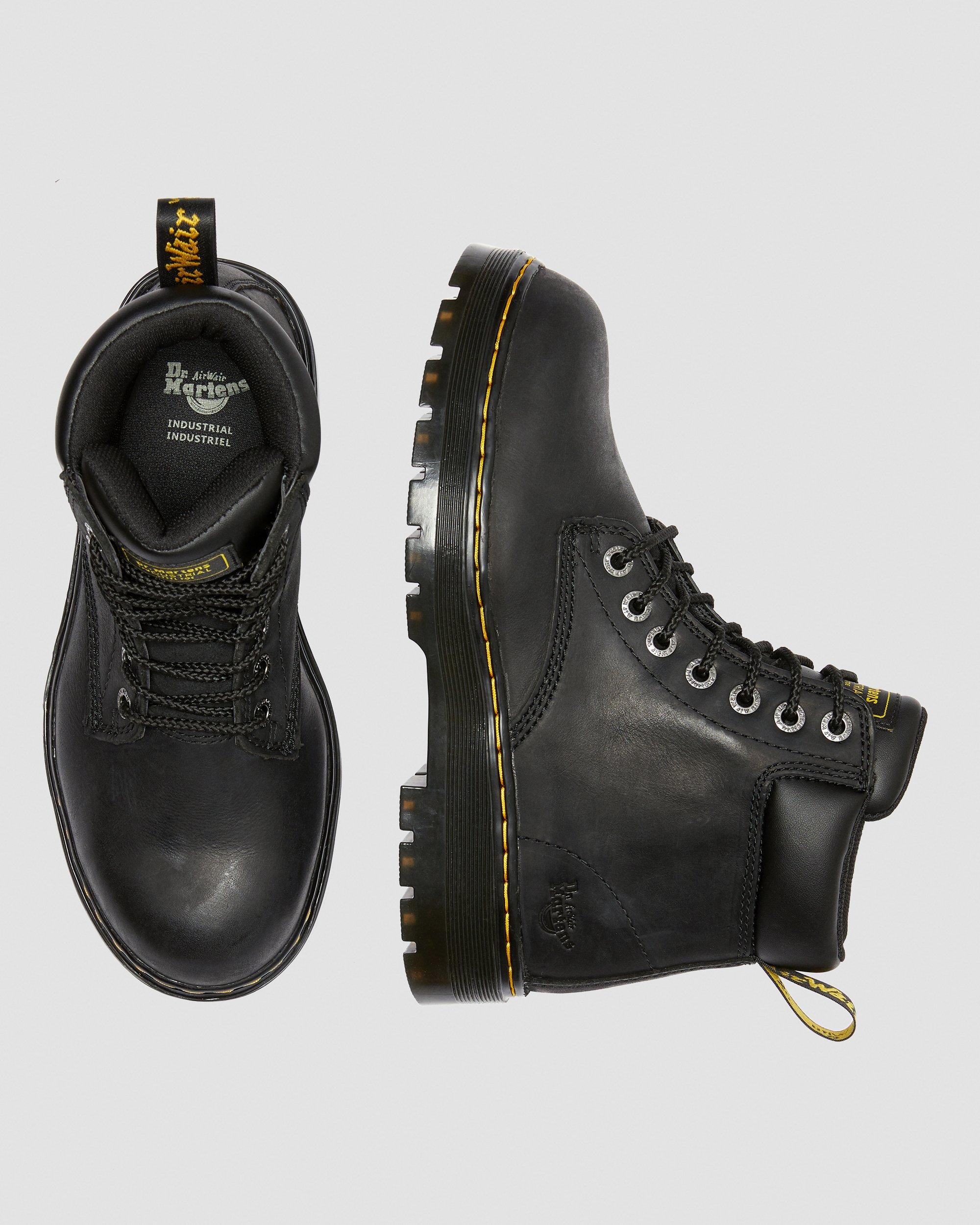 Winch Extra Wide Work Boots in Black | Dr. Martens display picture 3