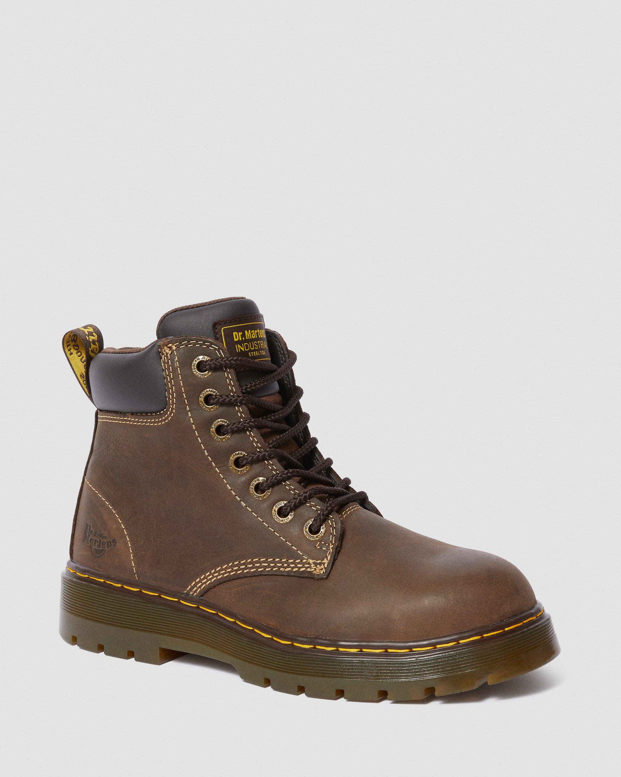 Winch Extra Wide Work Boots in DARK BROWN | Dr. Martens™