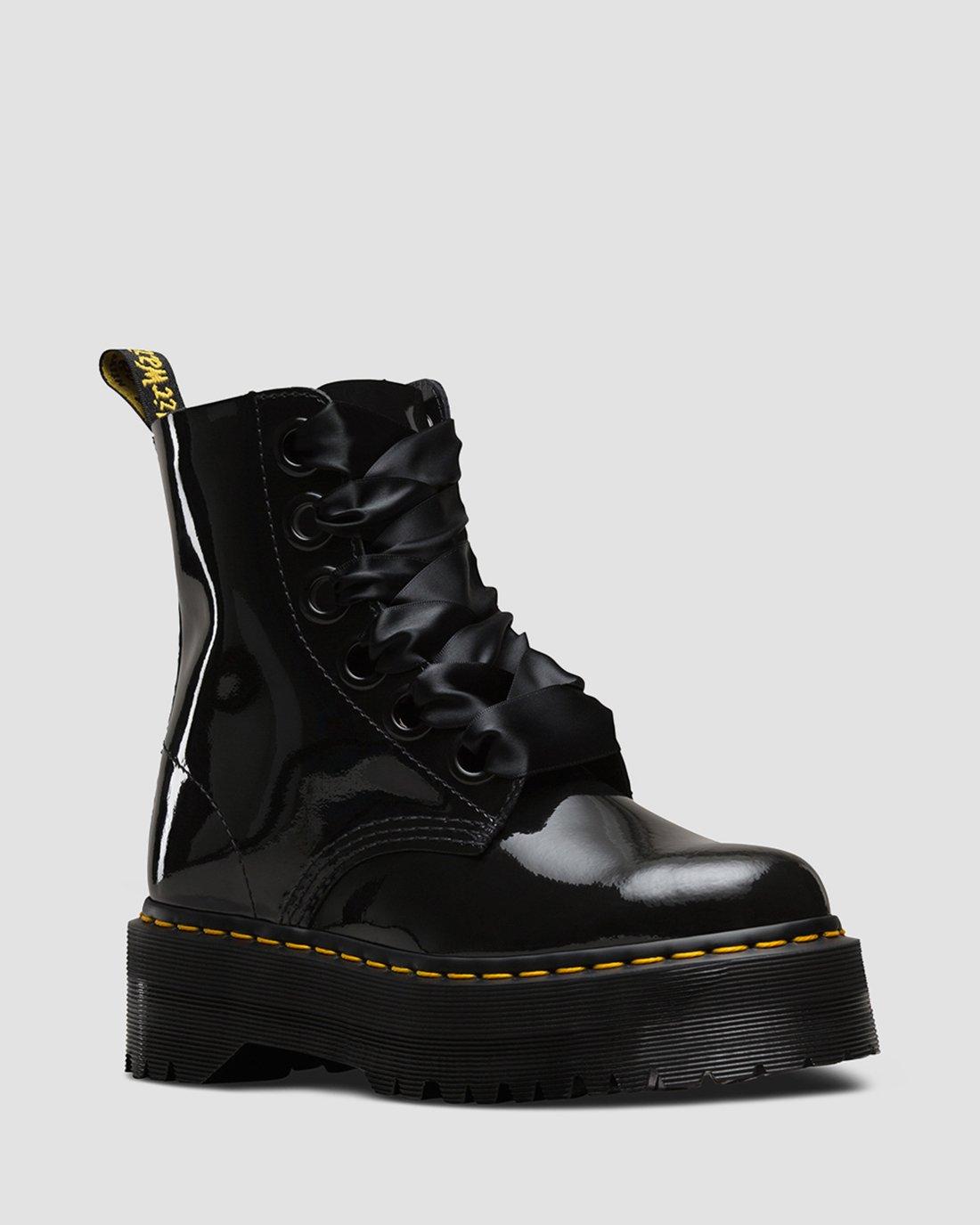 MOLLY PATENT in Black | Dr. Martens