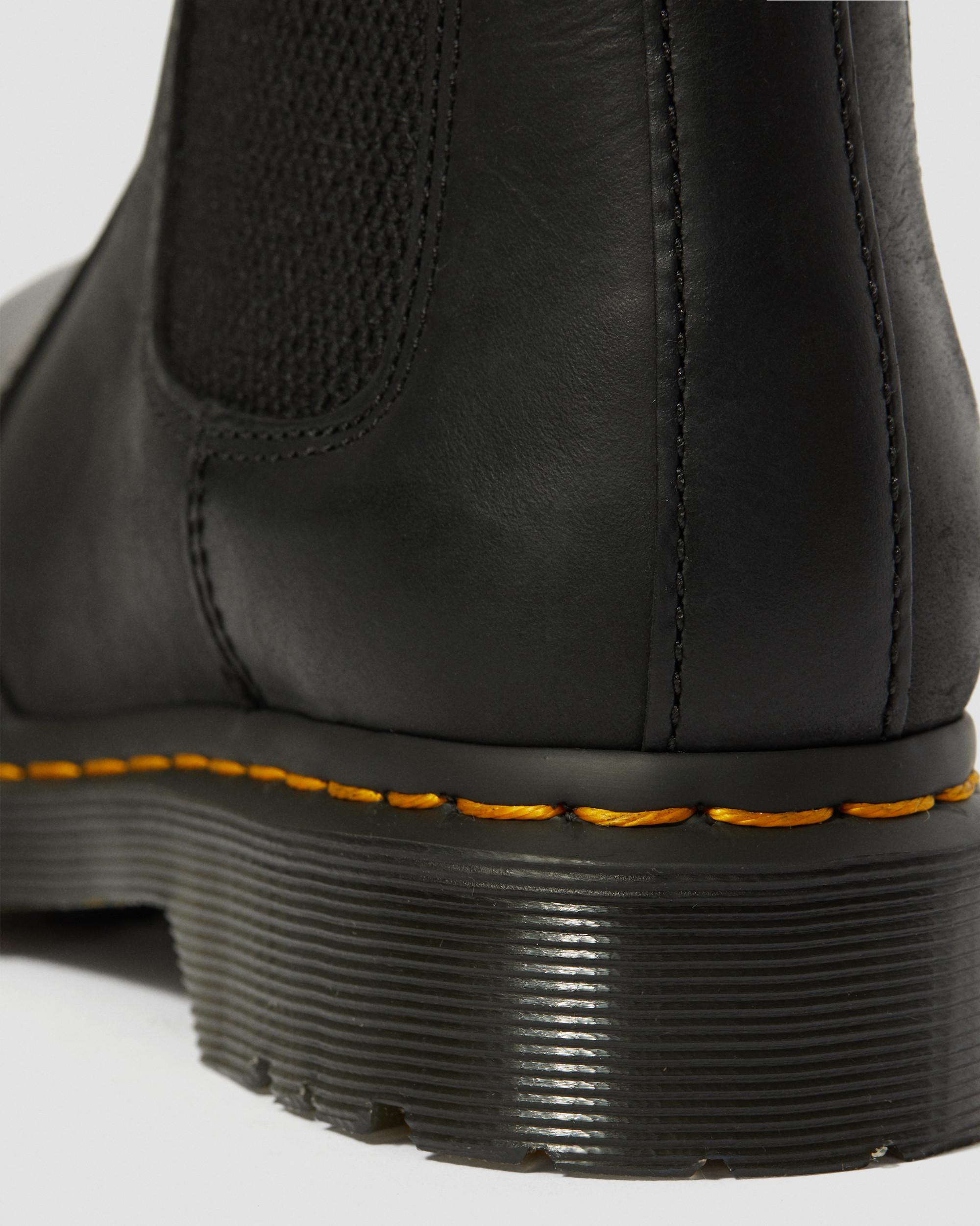 black leonore fur-lined chelsea boots