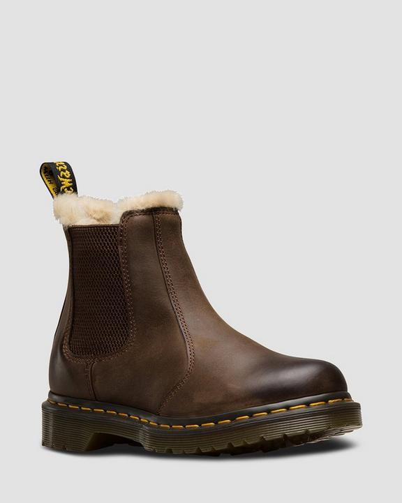 2976 Leonore Imitatiebont Gevoerde Chelsea Laarzen Dr. Martens