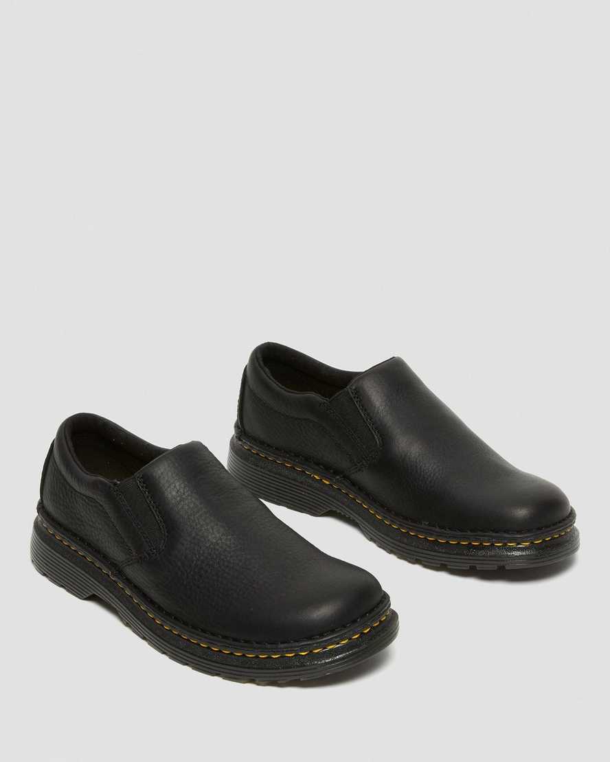 Boyle Men's Grizzly Leather Slip On Shoes Dr. Martens