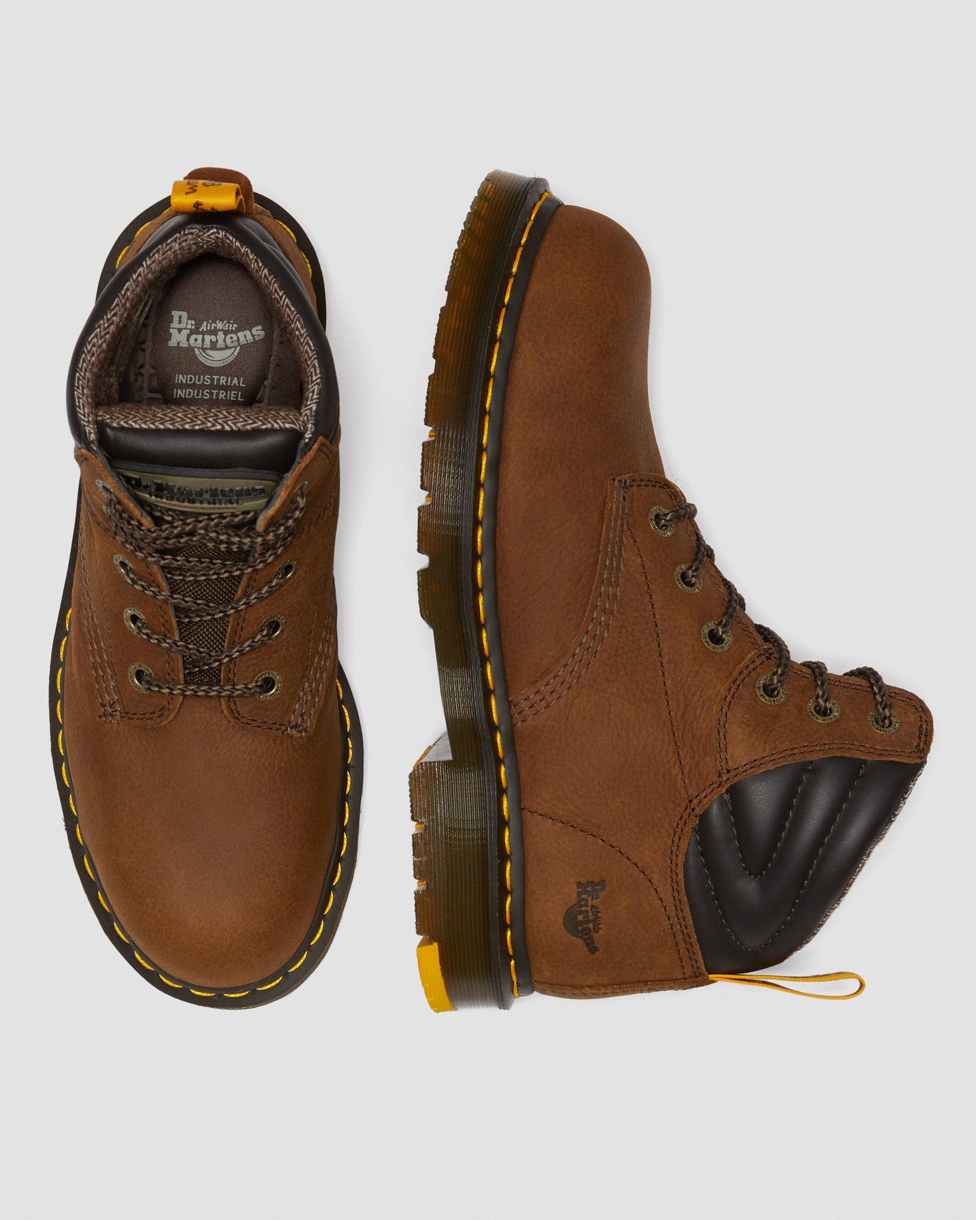 Hynine Safety Toe Work Boots in Brown | Dr. Martens display picture 1