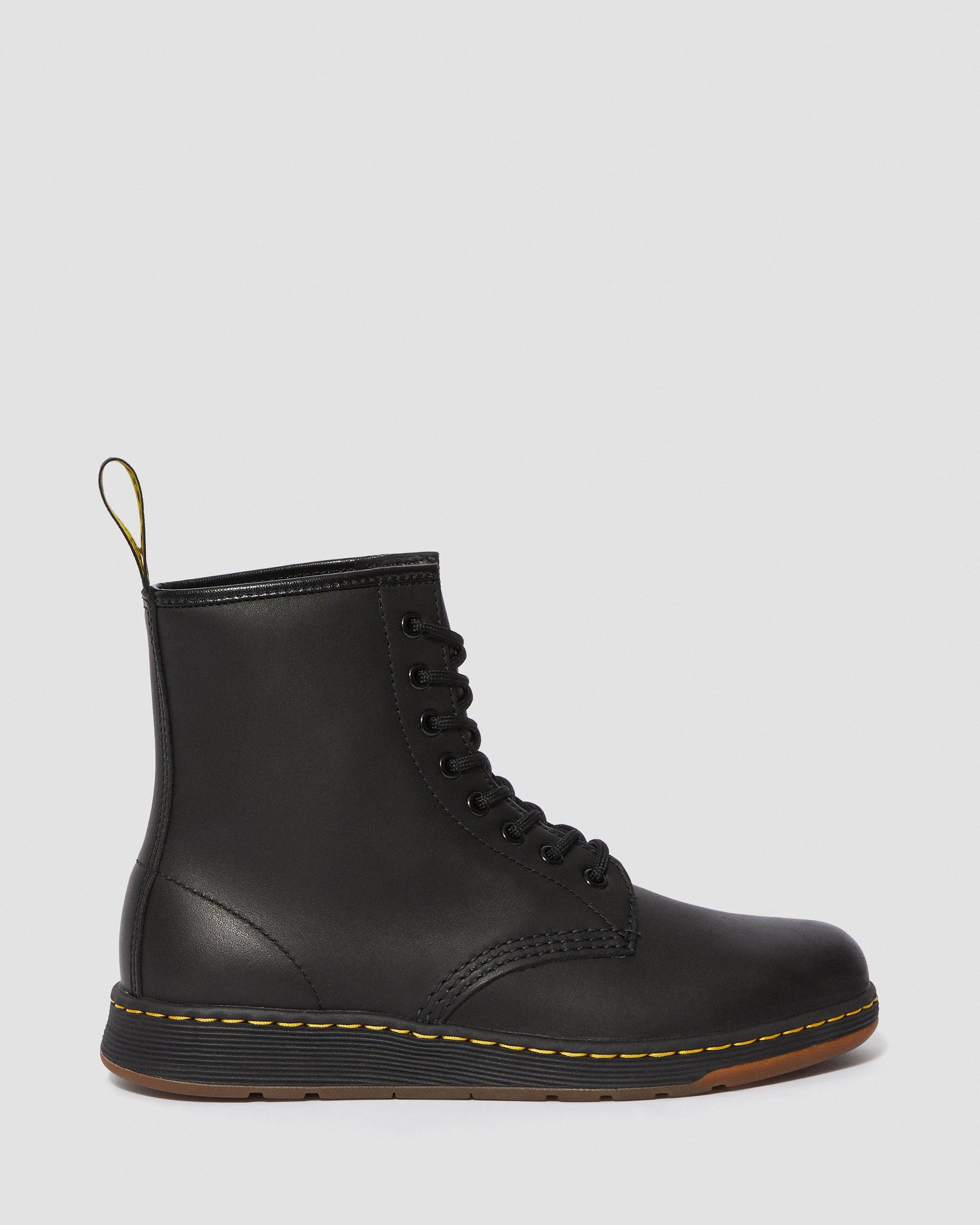 1460 NEWTON LEATHER ANKLE BOOTS in Black