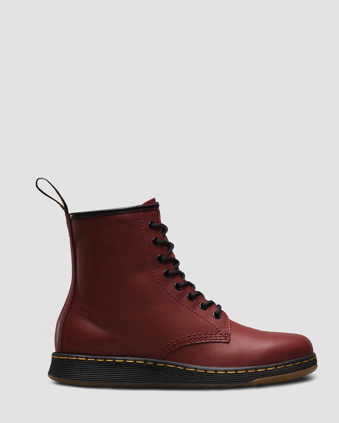 1460 Newton Leather DM's Lite Boots in CHERRY RED | Dr. Martens™