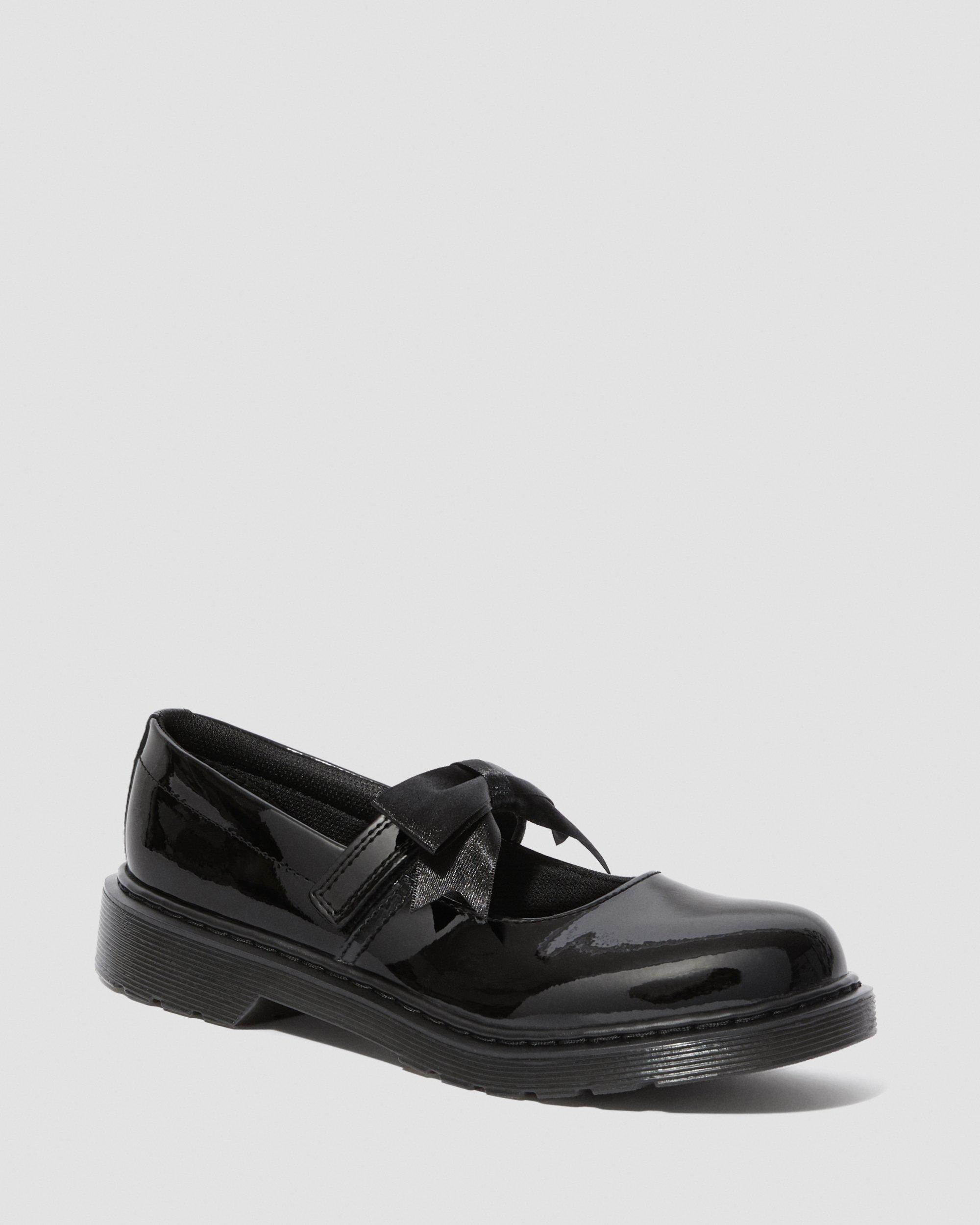 Youth Maccy II Patent Mary Jane Shoes in Black | Dr. Martens
