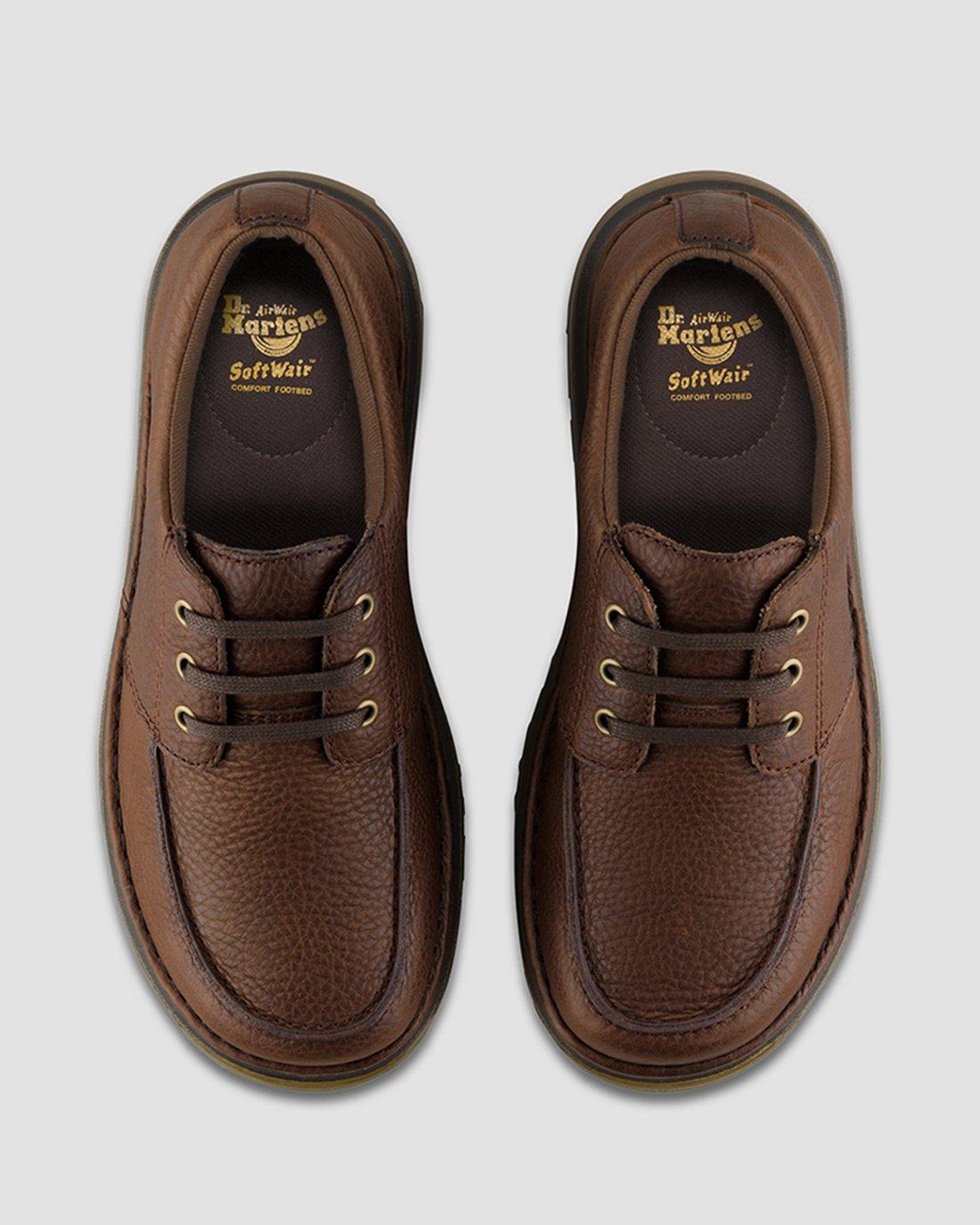 Dr Martens Mens 10 Lubbock Grizzly Oxford Shoes Brown Leather Grunge Rugged Dr. Martens Lubbock Grizzly Leather Oxford Shoes Dark Brown  main image 2