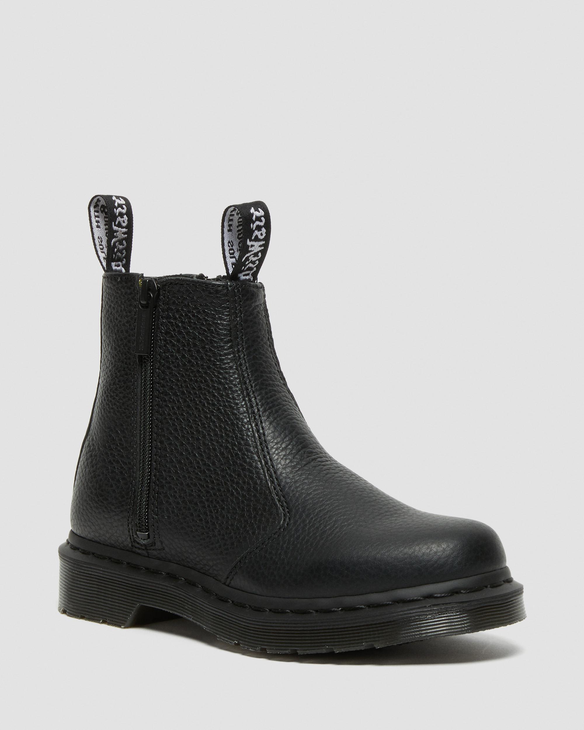 Chelsea boots 2976 en cuir à fermetures zippées in Noir