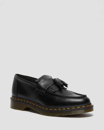 Adrian Yellow Stitch Leather Tassel Loafers