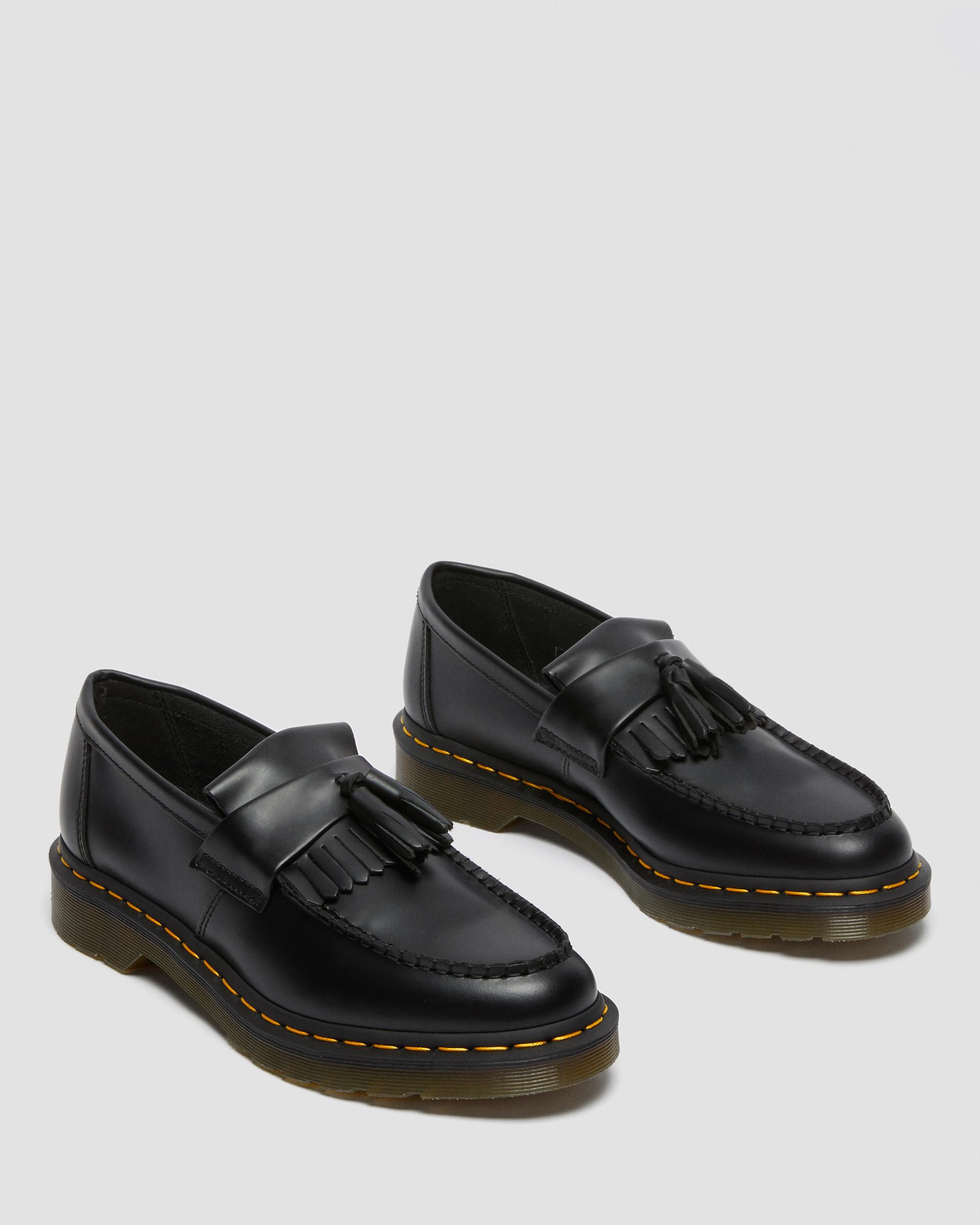 Adrian Yellow Stitch Smooth Leather Tassel Loafers | Dr. Martens