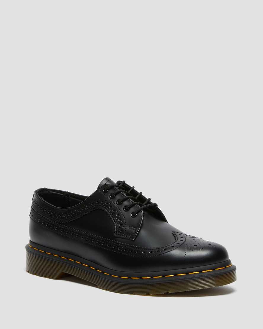 excitement sextant Thorns 3989 Yellow Stitch Smooth Leather Brogue Shoes | Dr. Martens