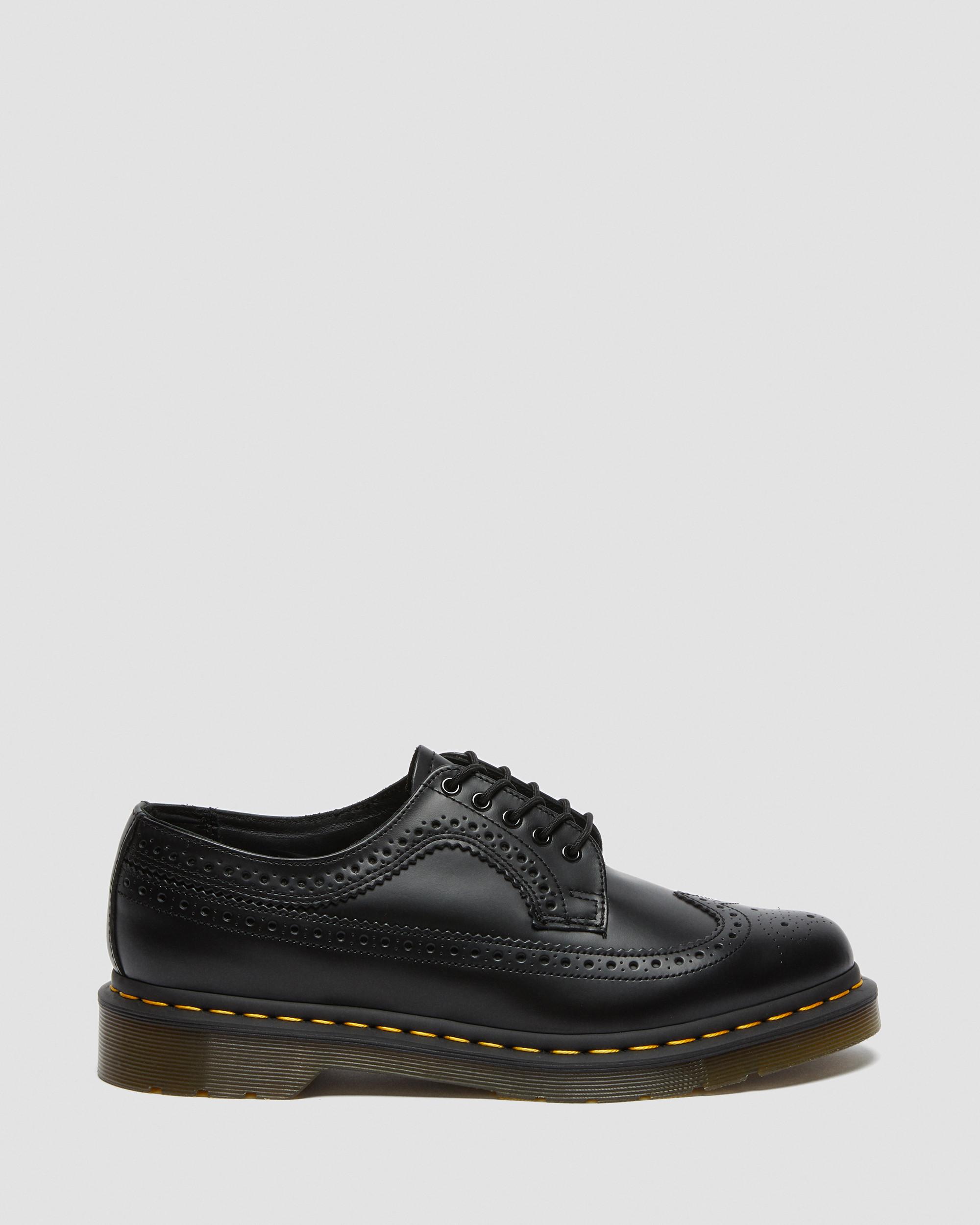 Dr.Martens 3989 5-Eyelet Black Mens Brogue Oxford Shoes Smooth Leather